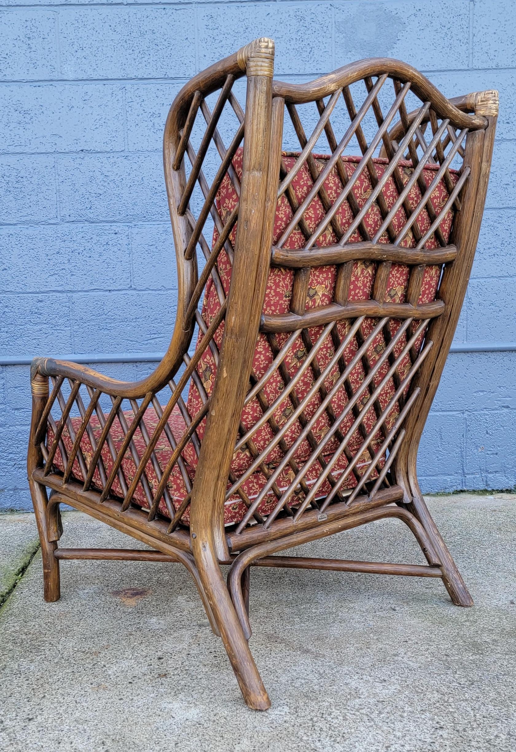 Organic Modern Bamboo Wingback Lounge Chair