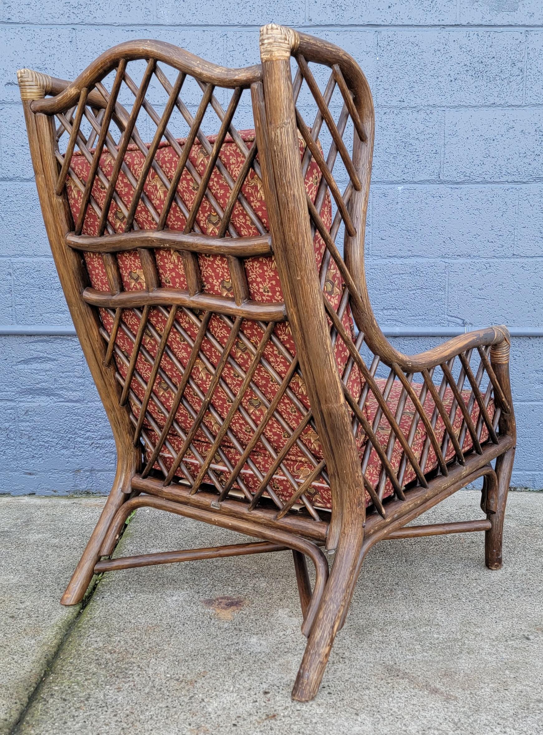 Philippine Bamboo Wingback Lounge Chair