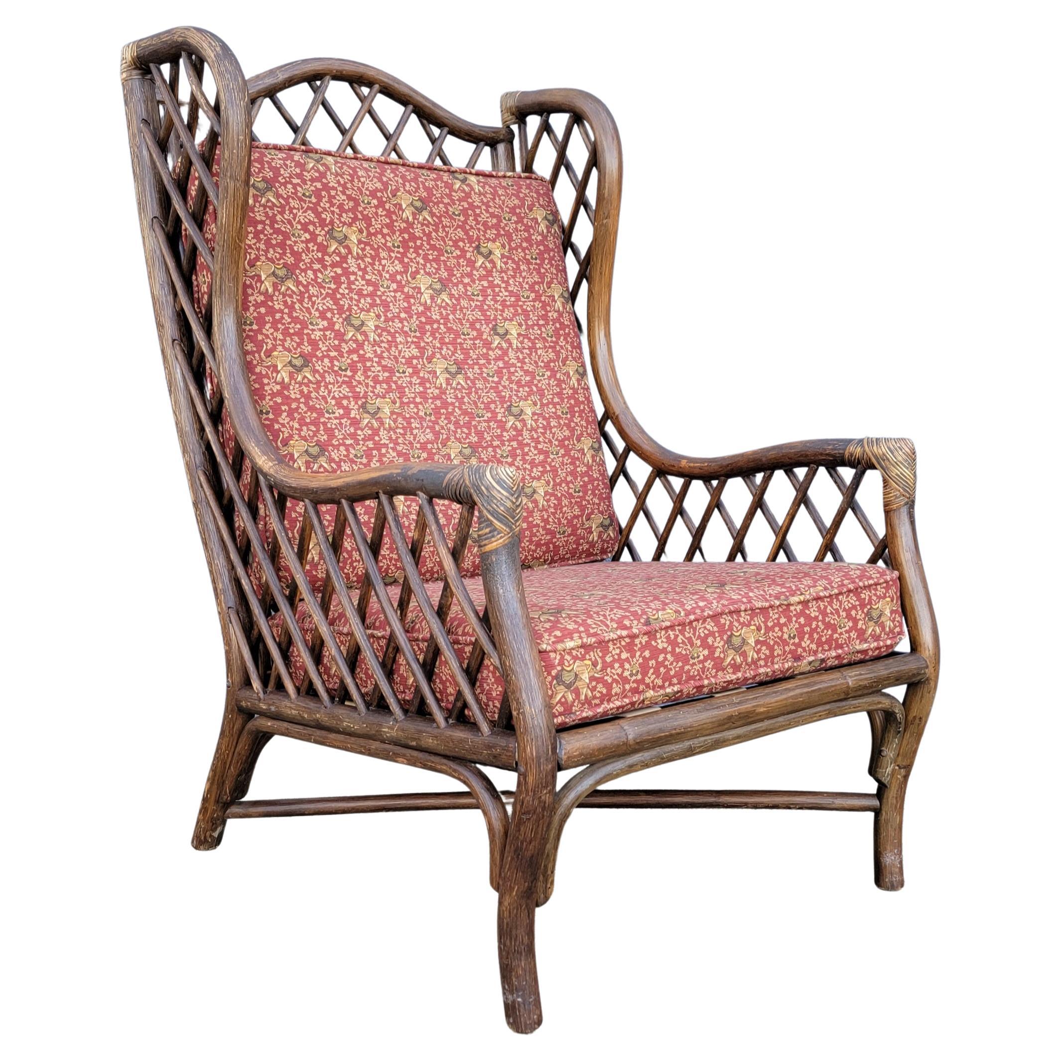 Bamboo Wingback Lounge Chair