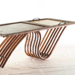 Bamboo Woven Cane Handmade Woven Cane Castellanos Coffee Table Kalma Furniture