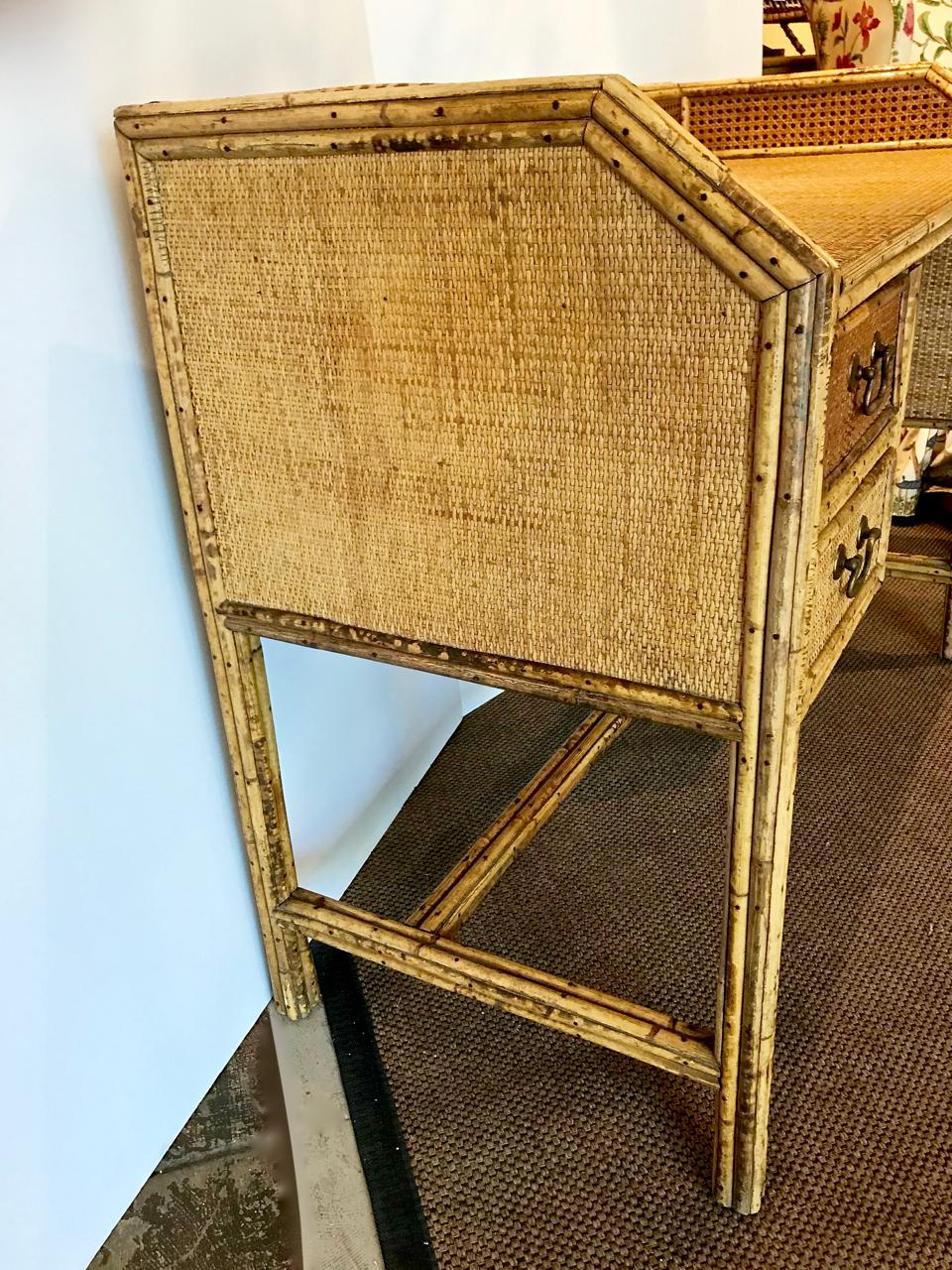 Bamboo Writing Desk, Early 20th Century 2