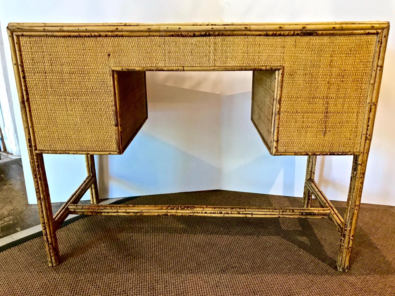 Bamboo Writing Desk, Early 20th Century 3