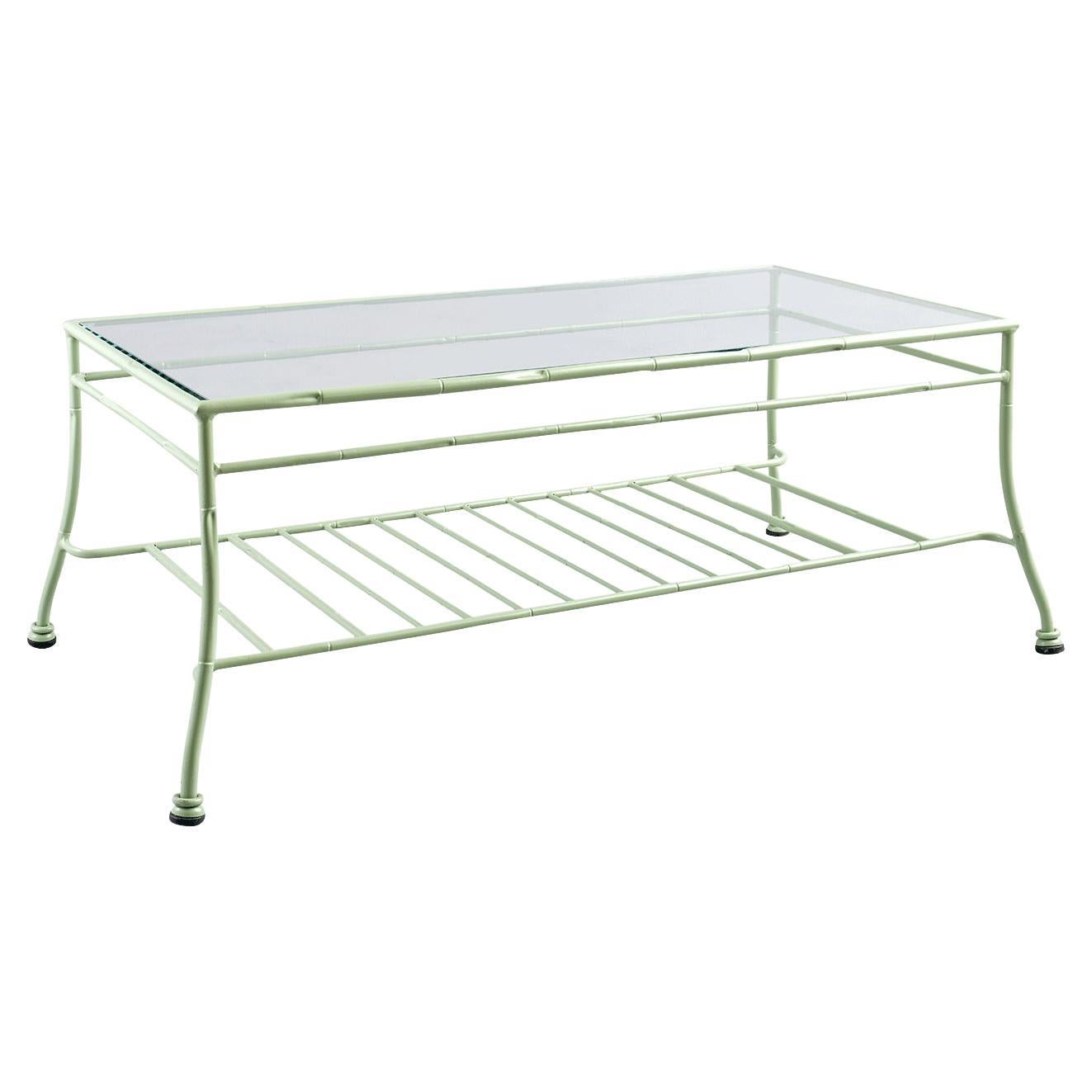 Bamboo Wrought Iron Table For Sale