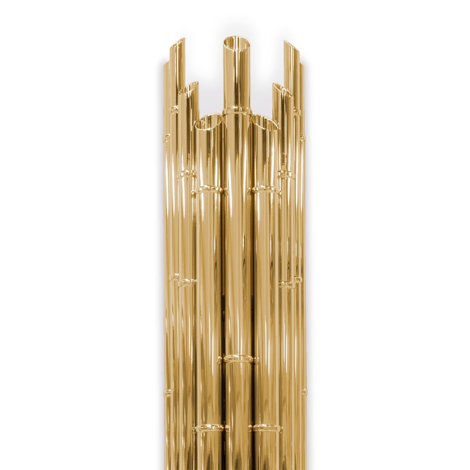 Contemporary Bamboo XL Wall Lamp For Sale