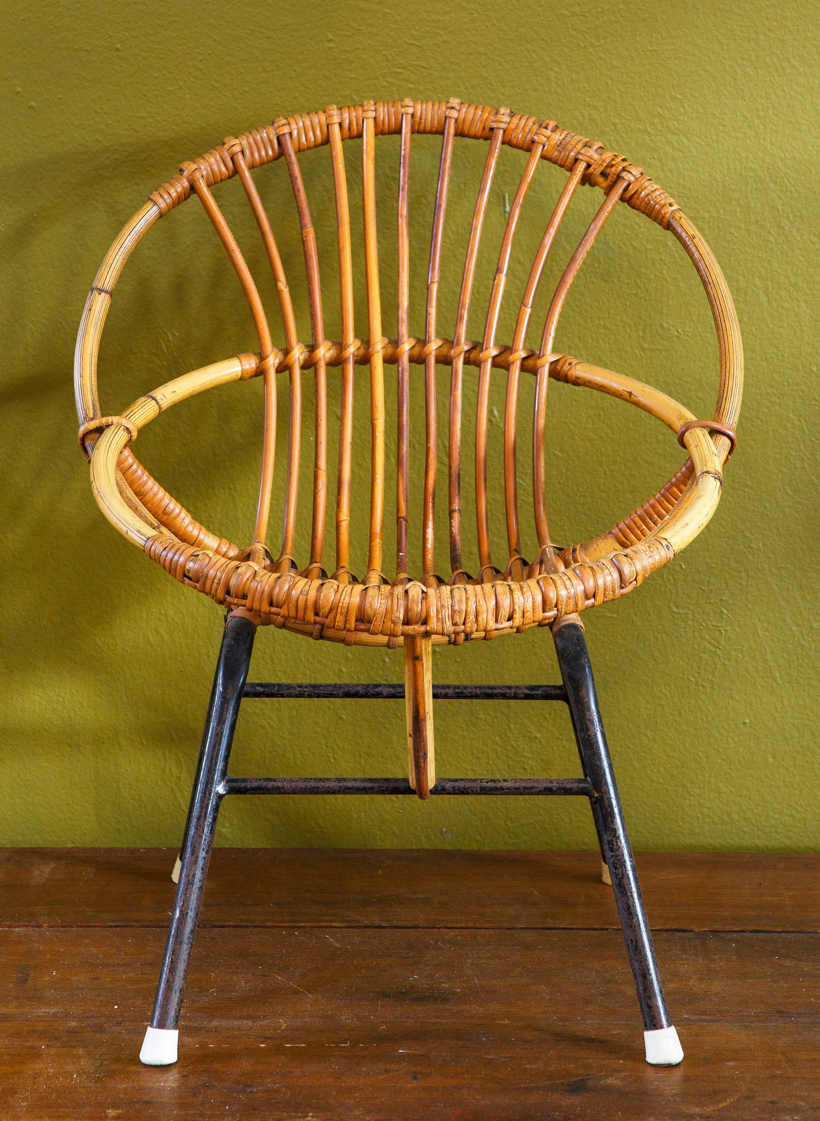 rattan children's chair