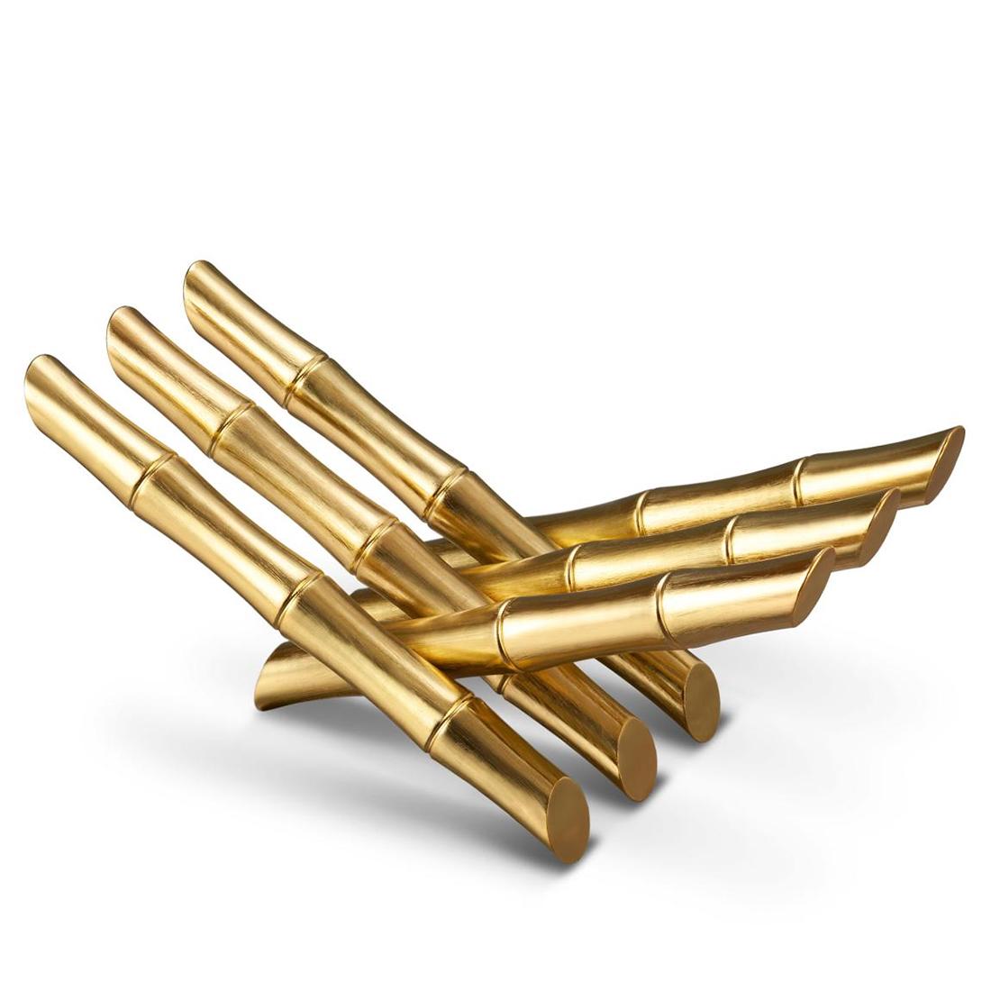 Bookrest bamboos in polished
stainless steel, 24-karat gold-plated
handcrafted.
  