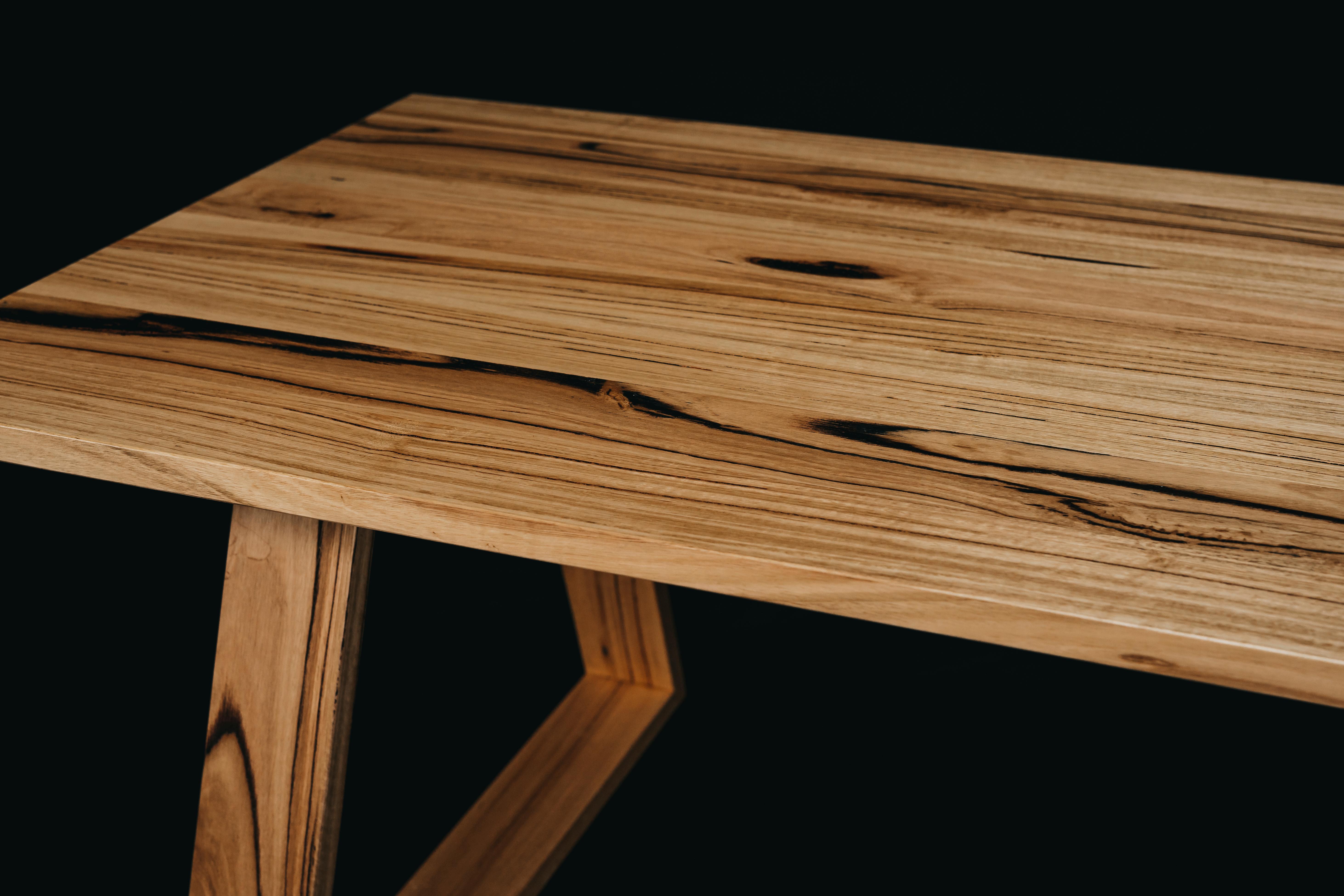 Held solid with a sleek and modern base the Bambra is a truly timeless piece. Handcrafted for superior strength without compromising the beauty of each individual piece of timber. 

Standard sizes: (Custom available upon request )
1800mm x 980mm