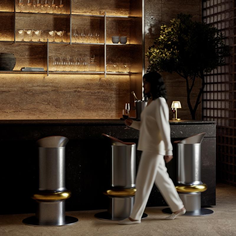 Tabouret de bar Bambu Studio Namit Khanna Neuf - En vente à Moradabad, Uttar Pradesh