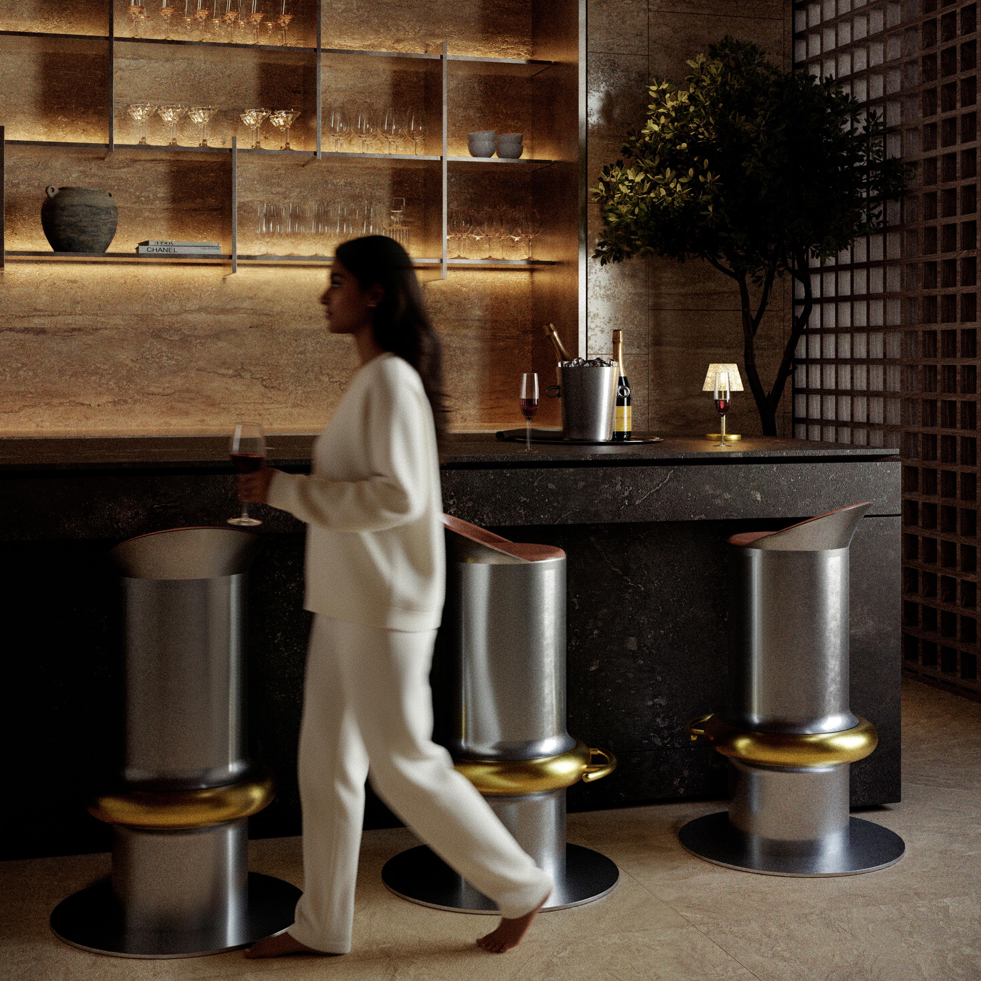 XXIe siècle et contemporain Tabouret de bar Bambu Studio Namit Khanna en vente