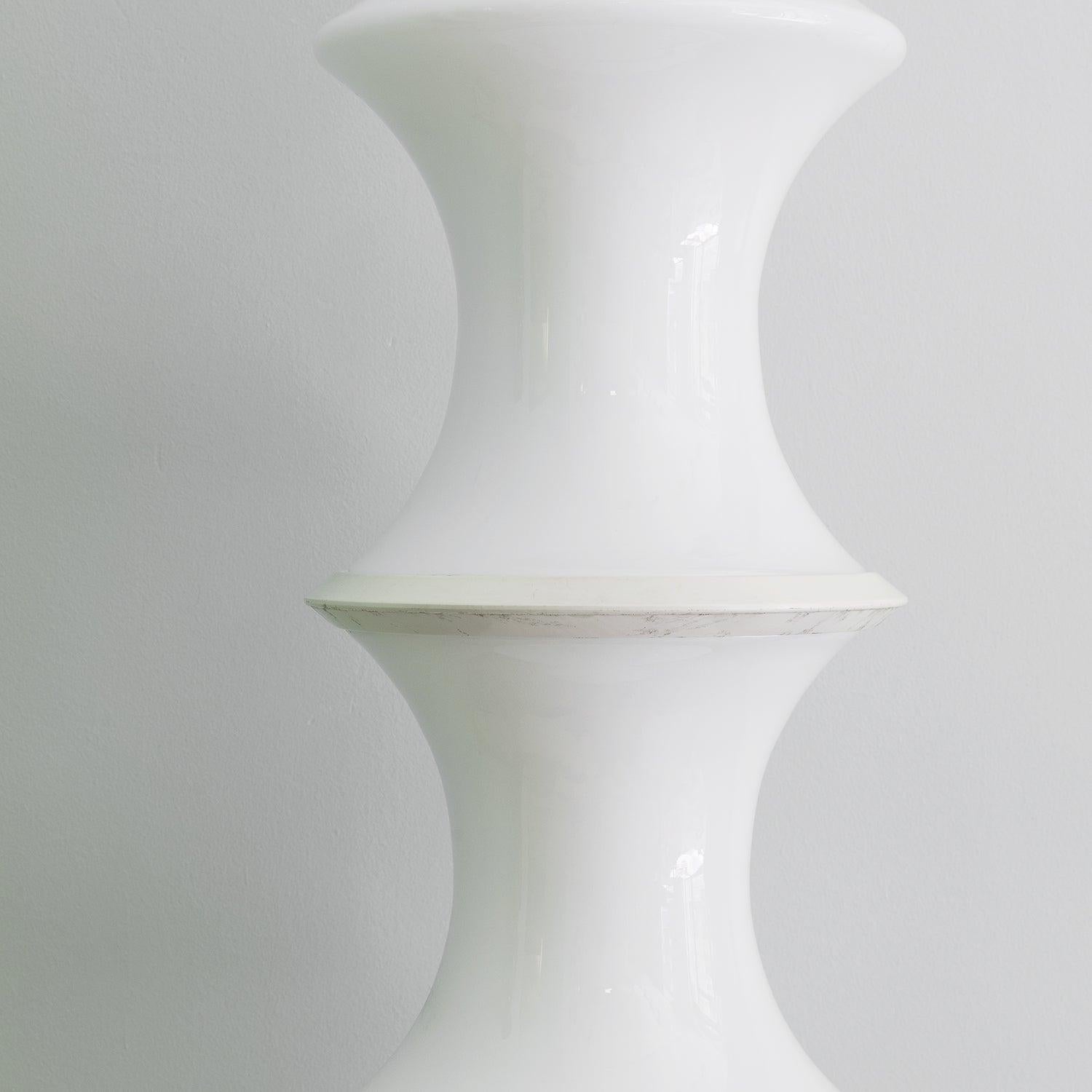 Late 20th Century Bambù Floor Lamp by Tronconi, 1970s White Glass
