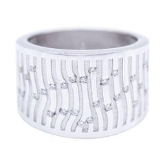 Bague BAMBU en or blanc et diamants