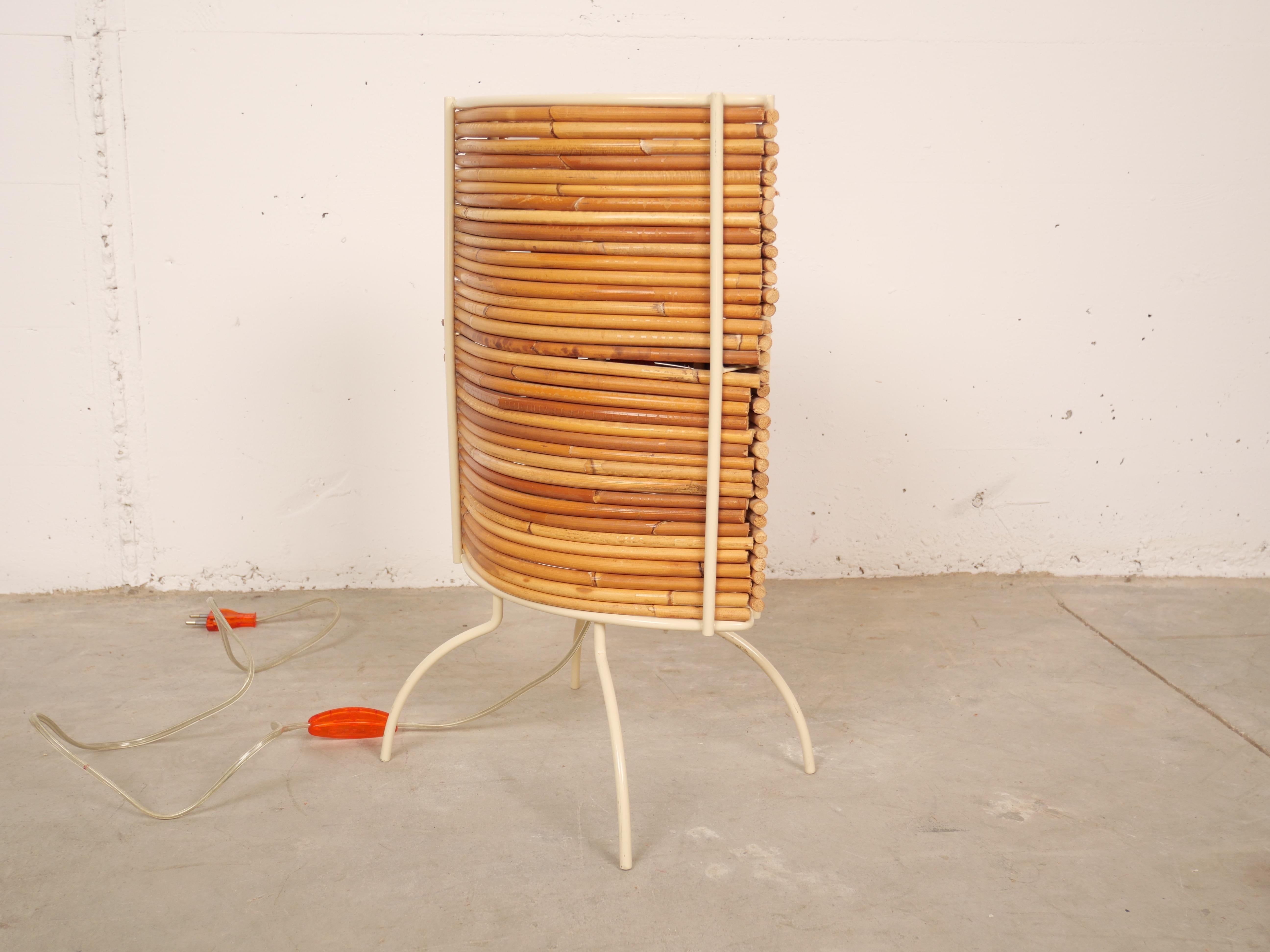 Lacquered Bambu Table Lamp by Fernando & Humberto Campana for Fontana Arte, 2000 For Sale