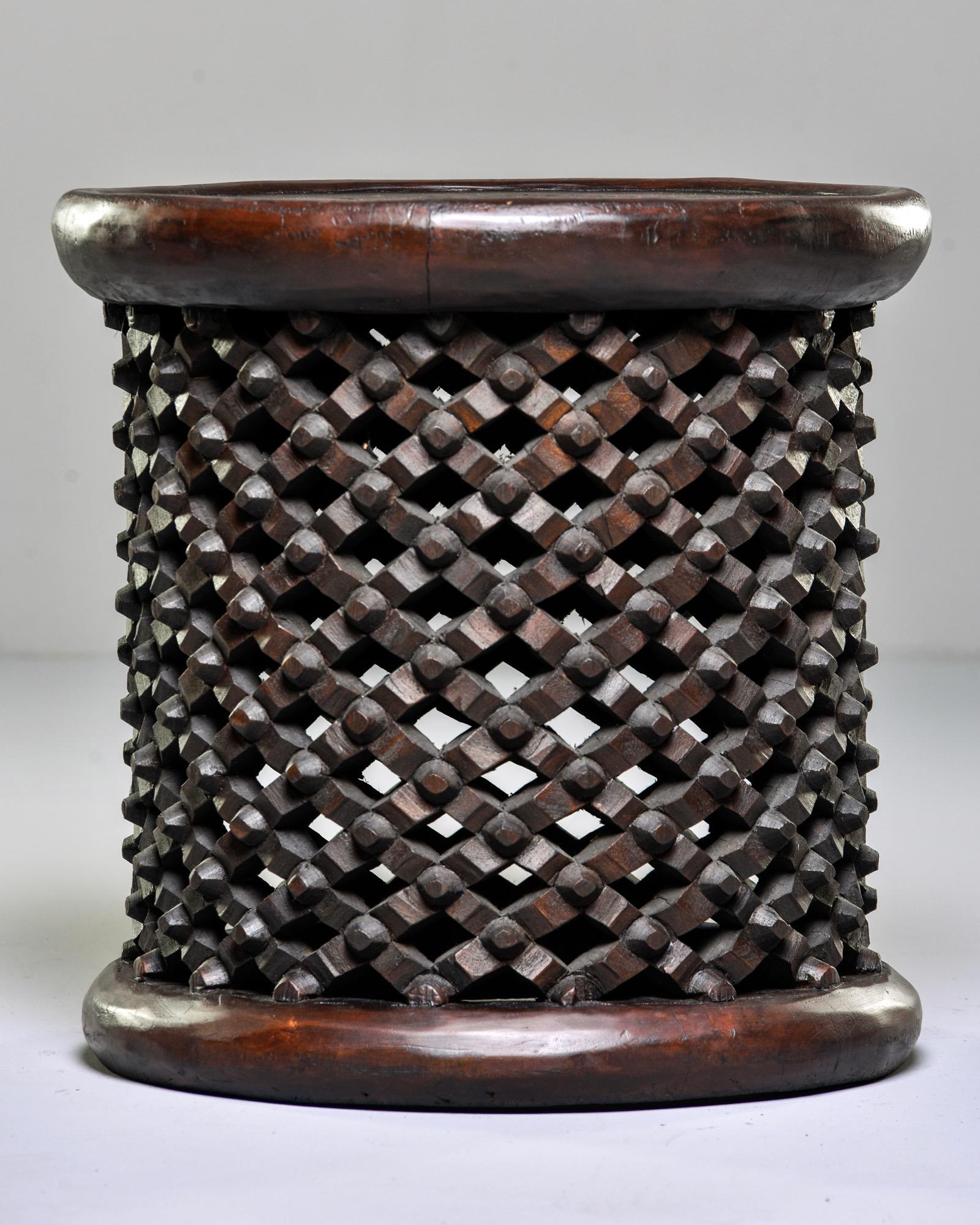 Hand-Carved Bamileke African Hand Carved Spider Stool or Table