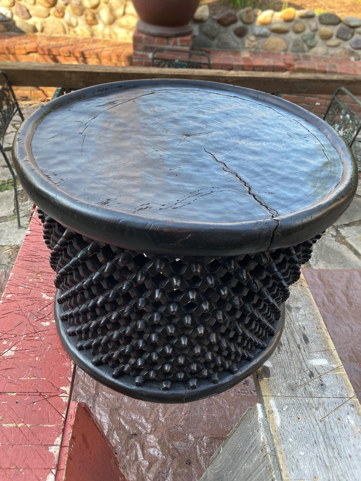 Bamileke Carved Round Table 1