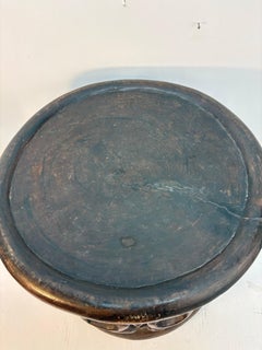 Bamileke circle design stool from Cameroon