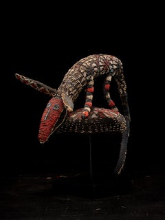 Bamileke Decorative Dance Crest, embroidered with European Glass Beads