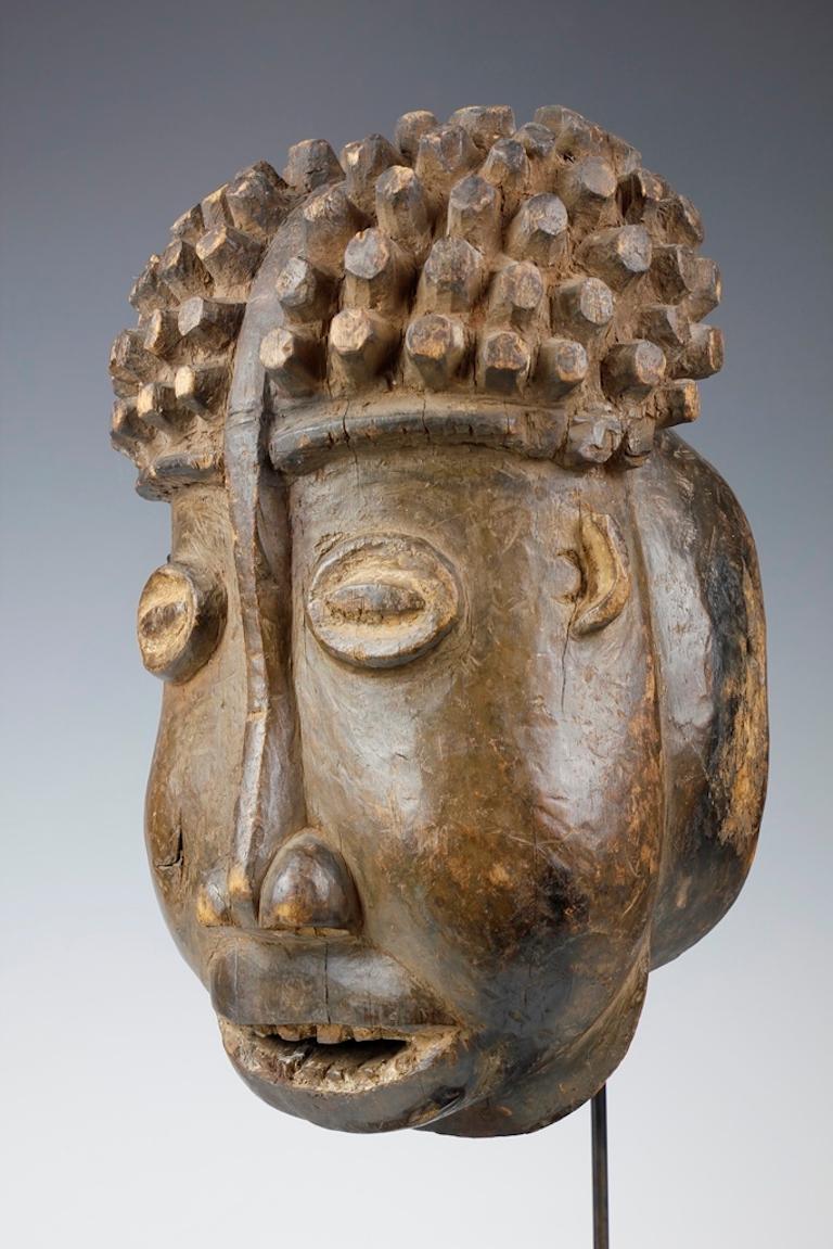 Bamileke Mask With Attached Original Sotheby's Receipt from 1979, Cameroon In Good Condition For Sale In London, GB