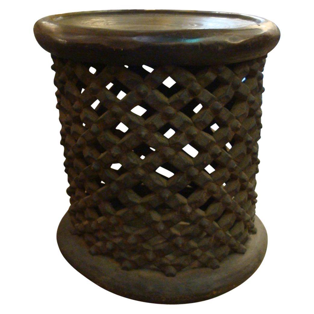 Bamileke Wood Side Table