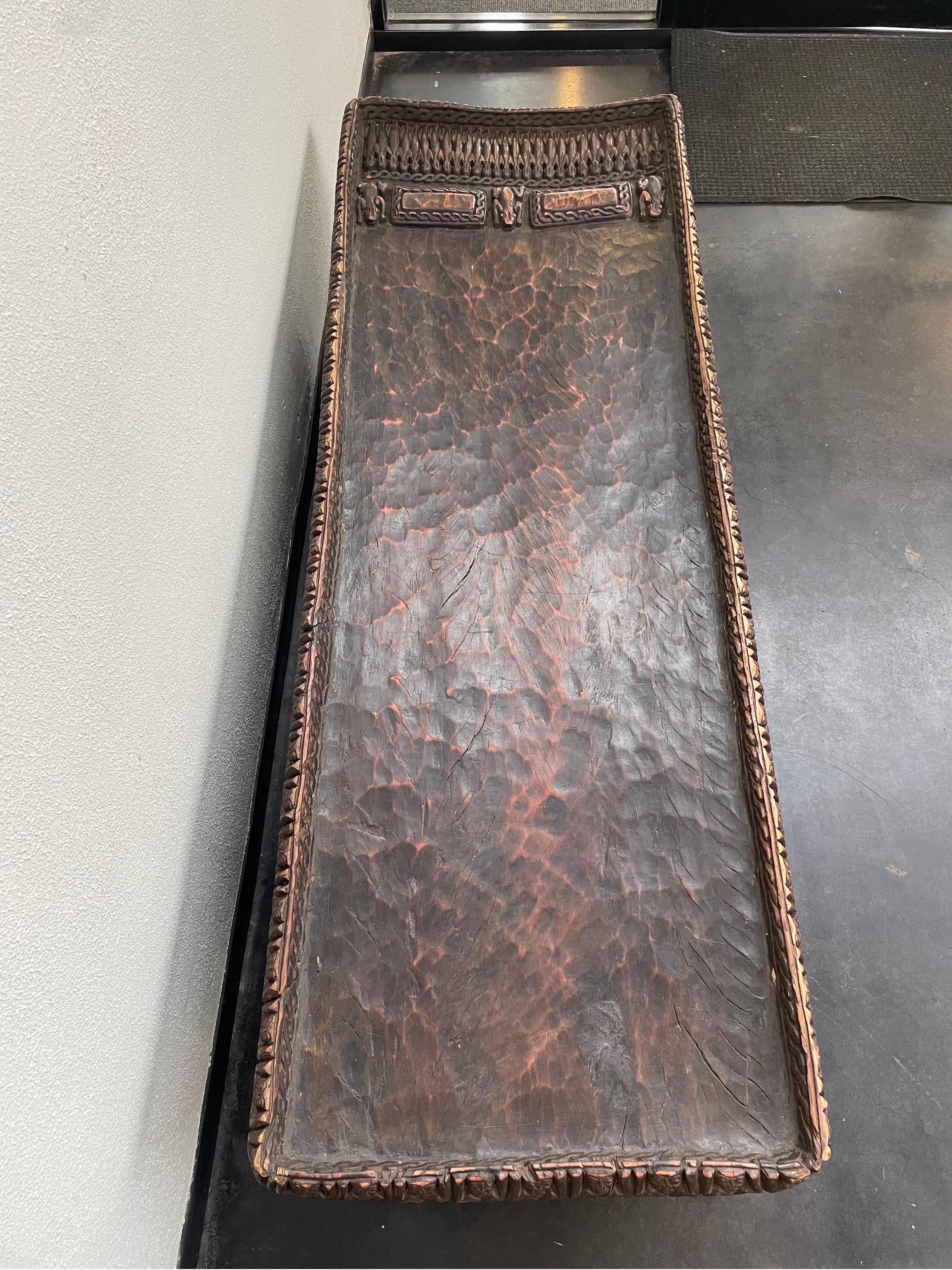 Bamileke Wooden Day-Bed In Good Condition In Philadelphia, PA