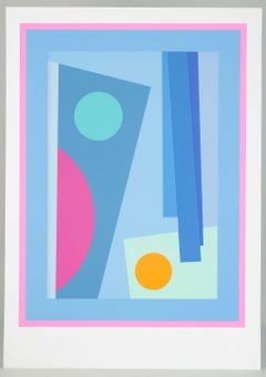 Bamse Kragh-Jacobsen. Serigraphie auf Papier... Buntes geometrisches abstraktes Werk