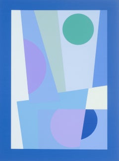 Bamse Kragh-Jacobsen. Serigraph on paper. Geometric abstract work. 1982