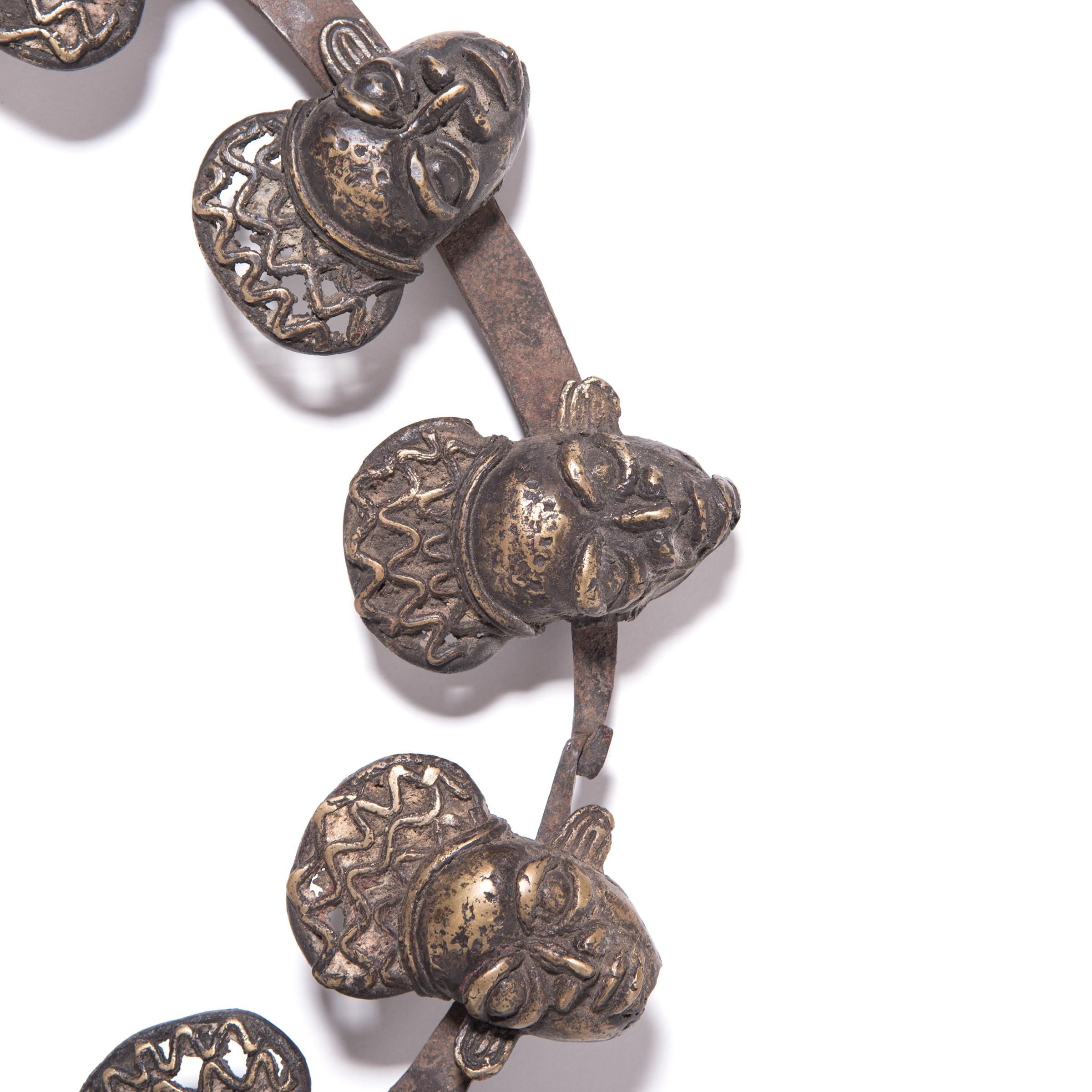 Cast Bamun Copper Necklace For Sale