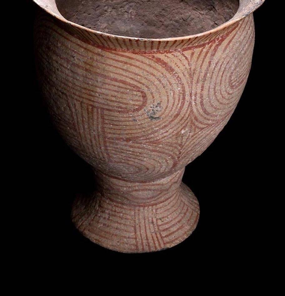 Painted Ban Chiang Footed Vessel, Thailand '3300-2000' B.C.