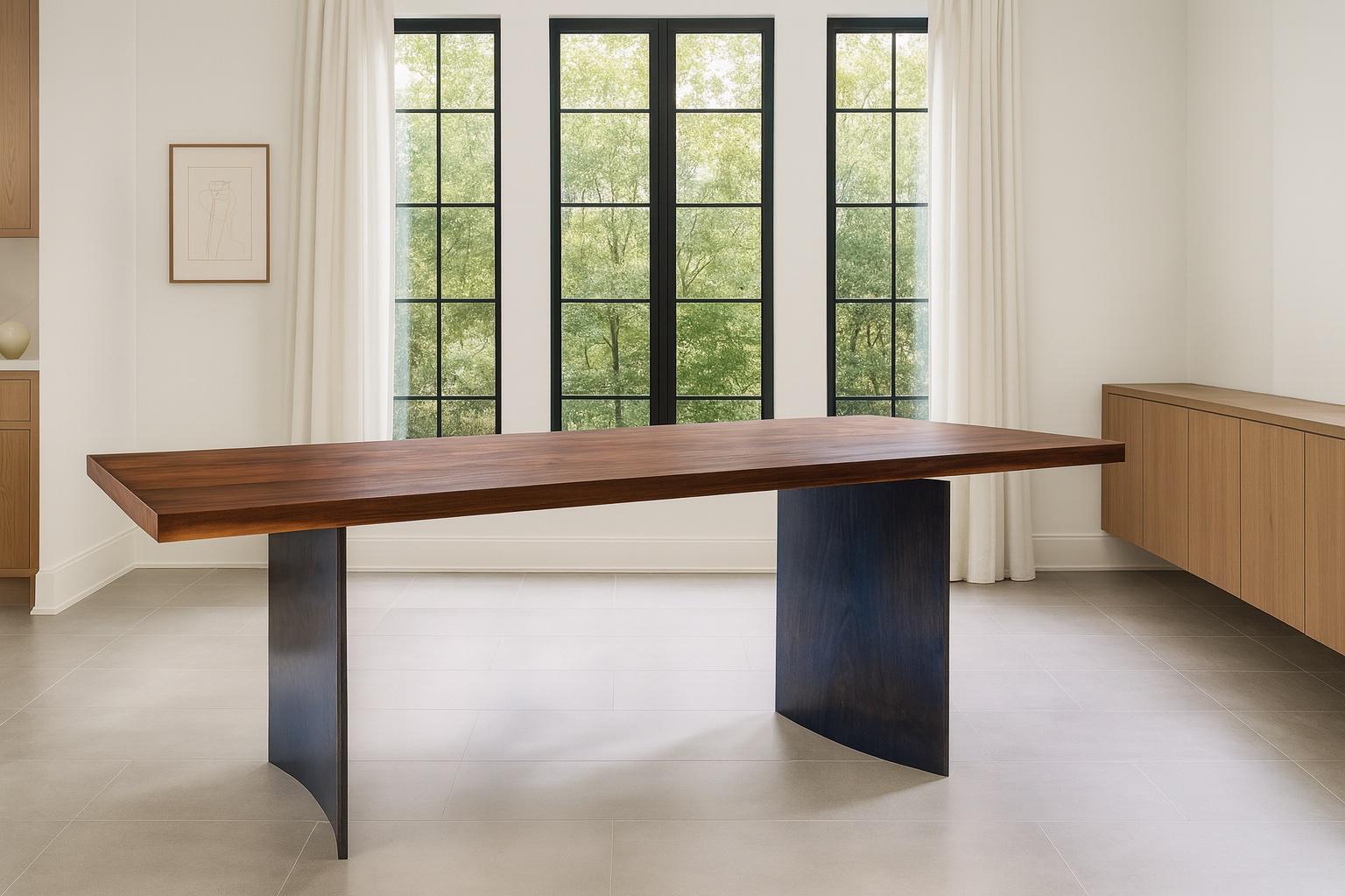 Presentamos la Mesa Ban Nogal, un lujoso centro de mesa que destila elegancia y sofisticación en la mesa contemporánea. Elaborada con sumo cuidado y precisión, esta obra maestra de Mueble Autónomo exhibe la belleza natural del nogal negro macizo,