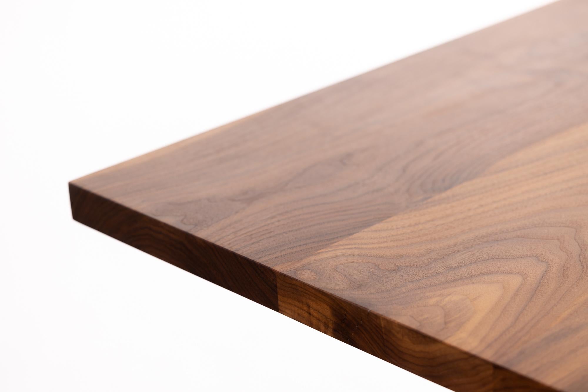 Hand-Crafted Ban Walnut & Steel Dining Table by Autonomous Furniture For Sale