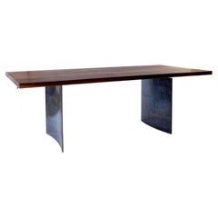 Ban Walnut & Steel Dining Table by Autonomous Furniture