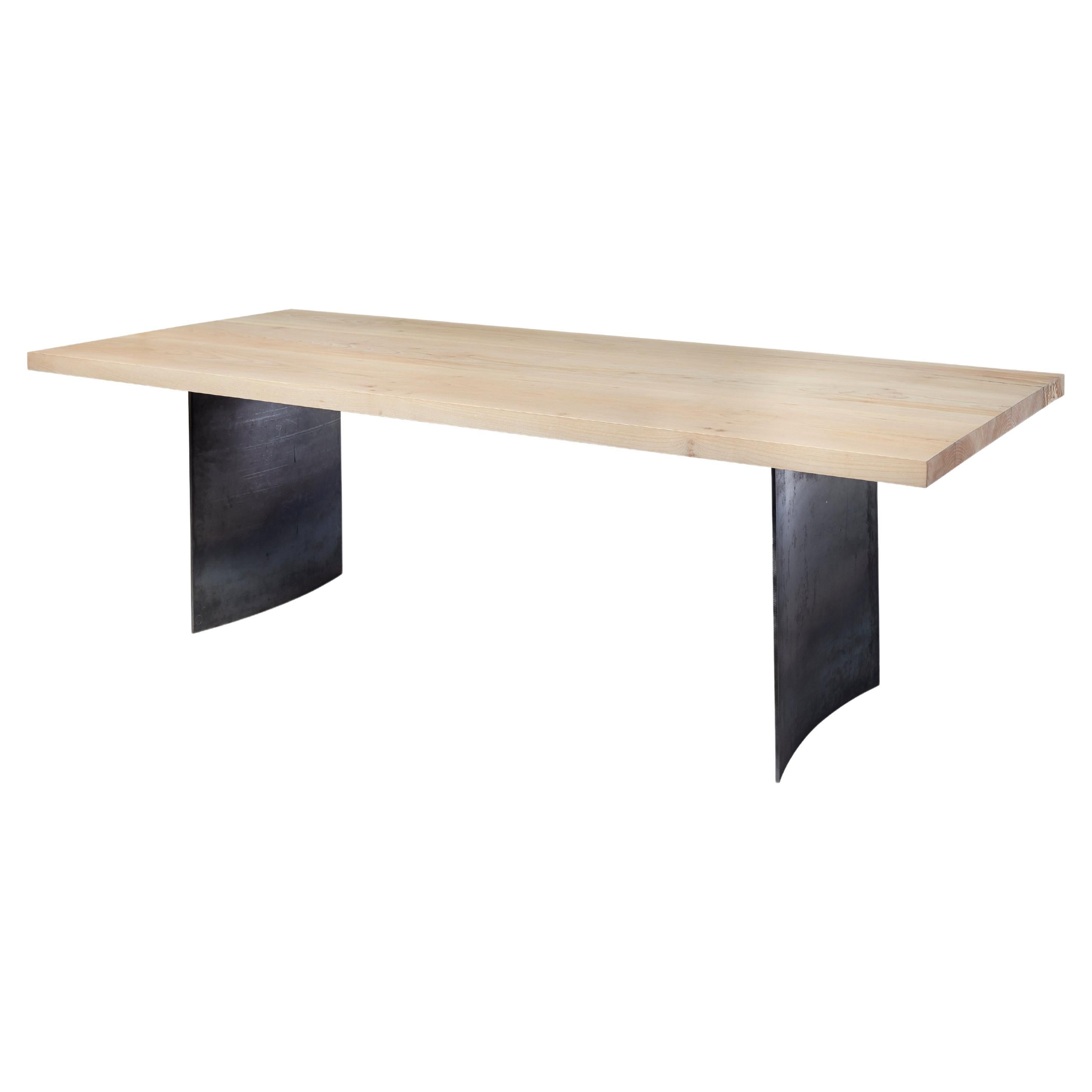 Ban Wood & Steel Dining Table by Autonomous Furniture For Sale