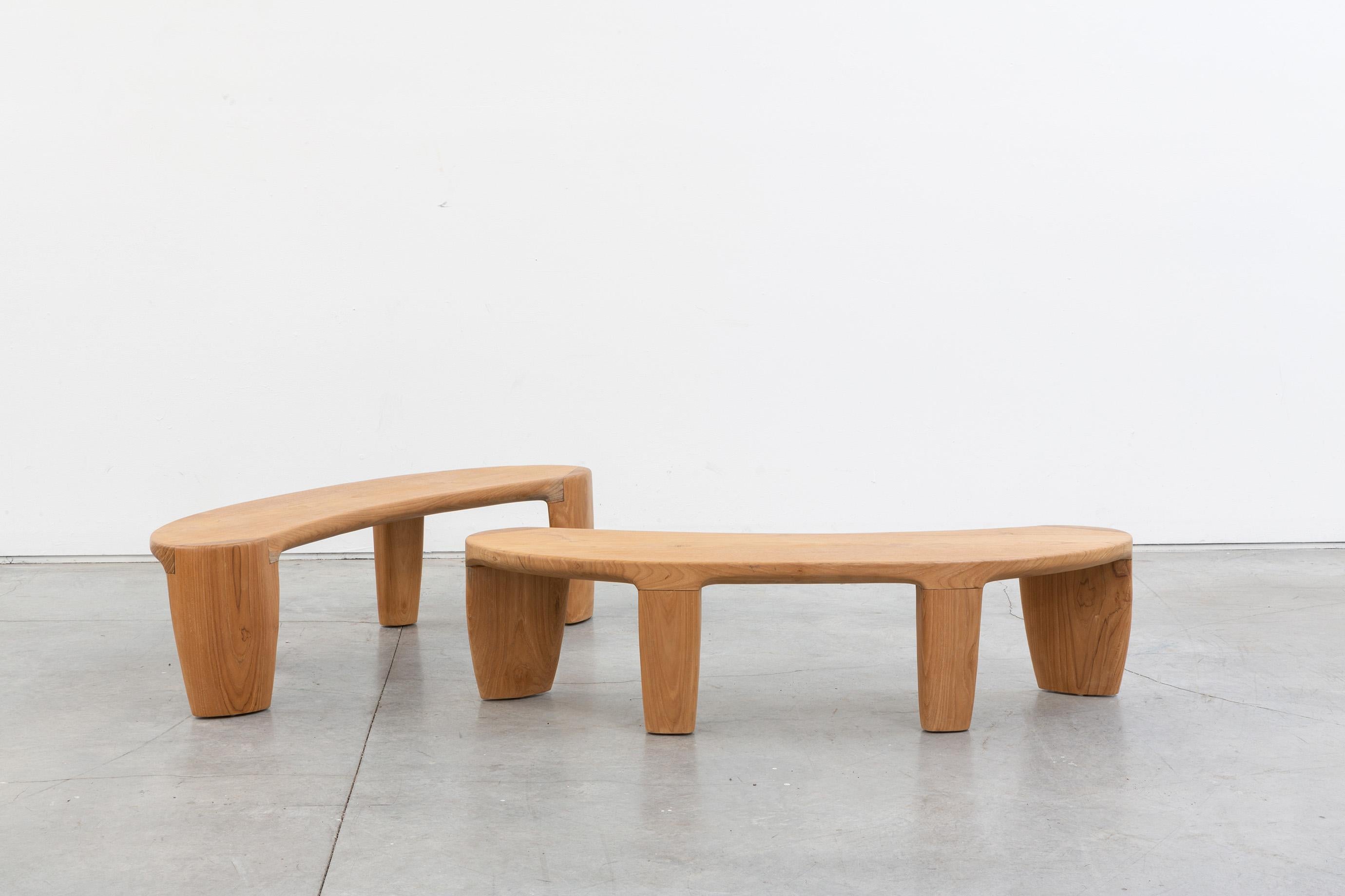 Moderne Banc organique en Wood Wood Banana par CEU Studio, Indoor - Outdoor en vente