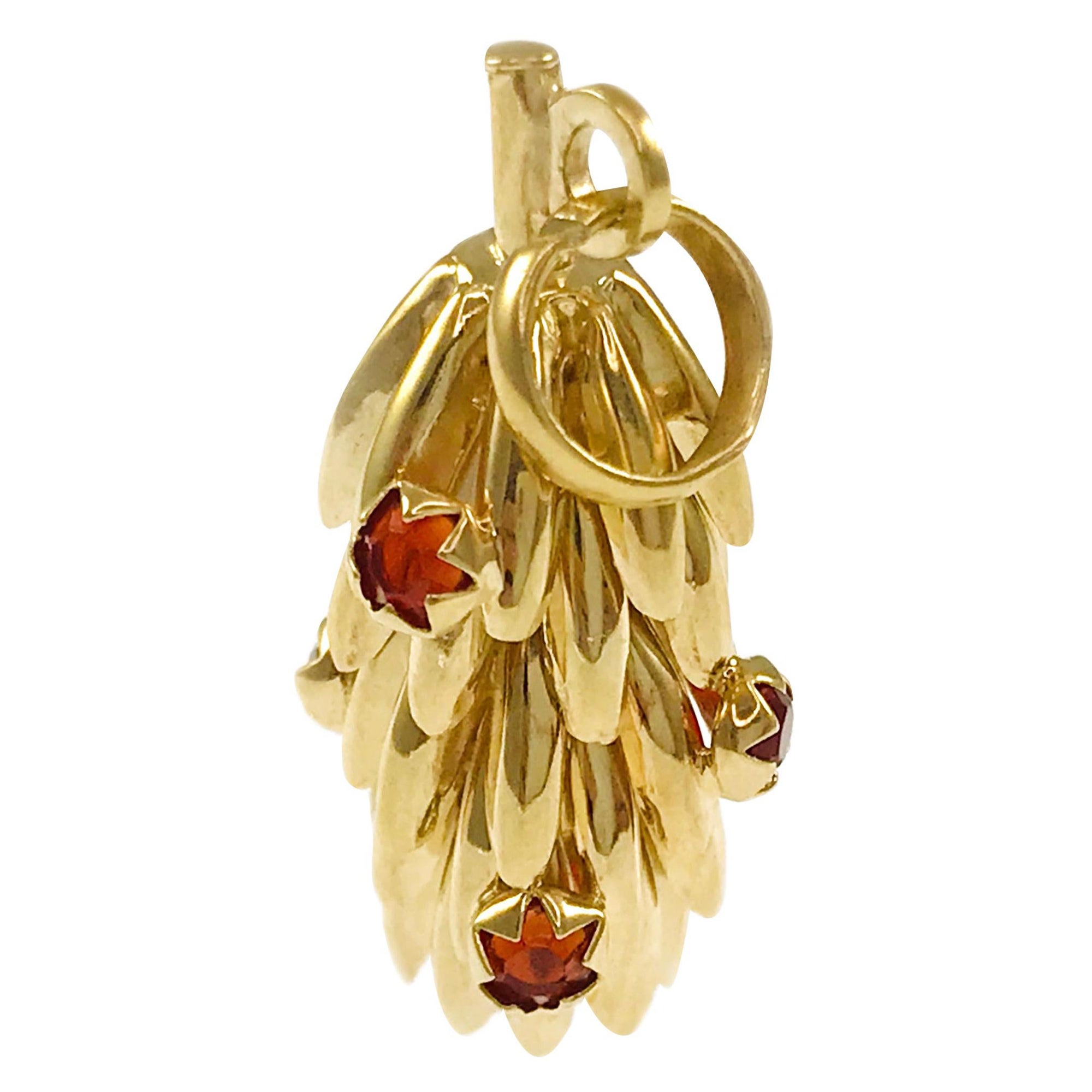 Banana Bunch 14 Karat Yellow Gold Pendant