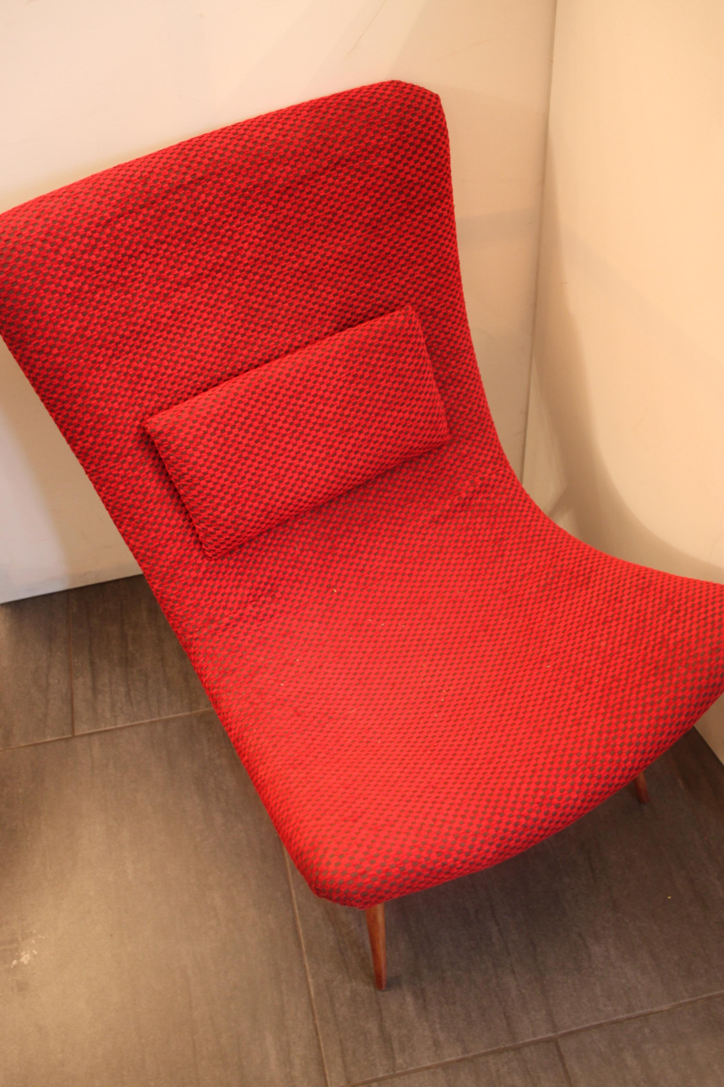 Fabric Banana Chair by Miroslav Navratil for Cesky Navontek, 1959 For Sale