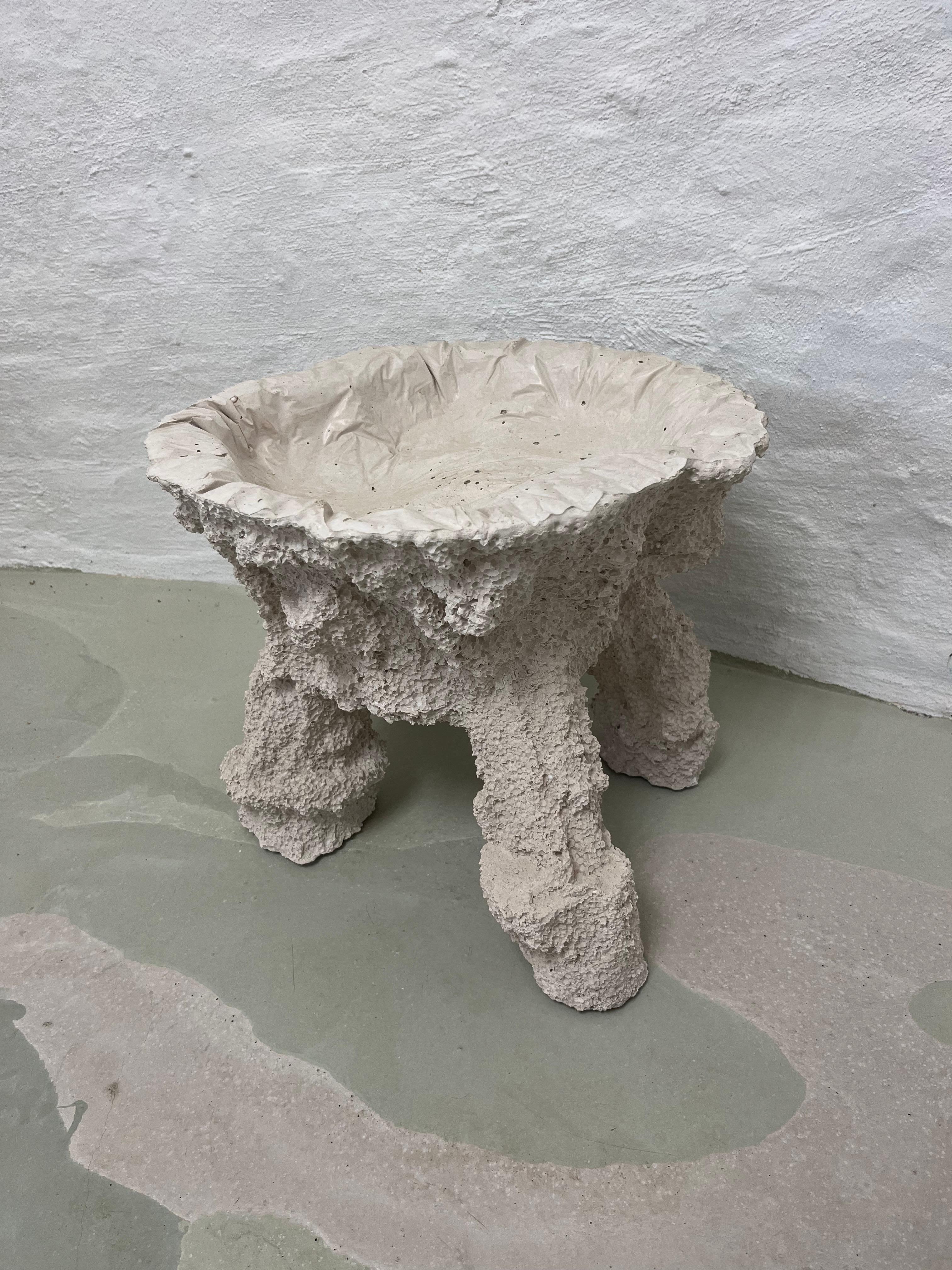 Other Banana Holder sculptural concrete bowl (white) For Sale