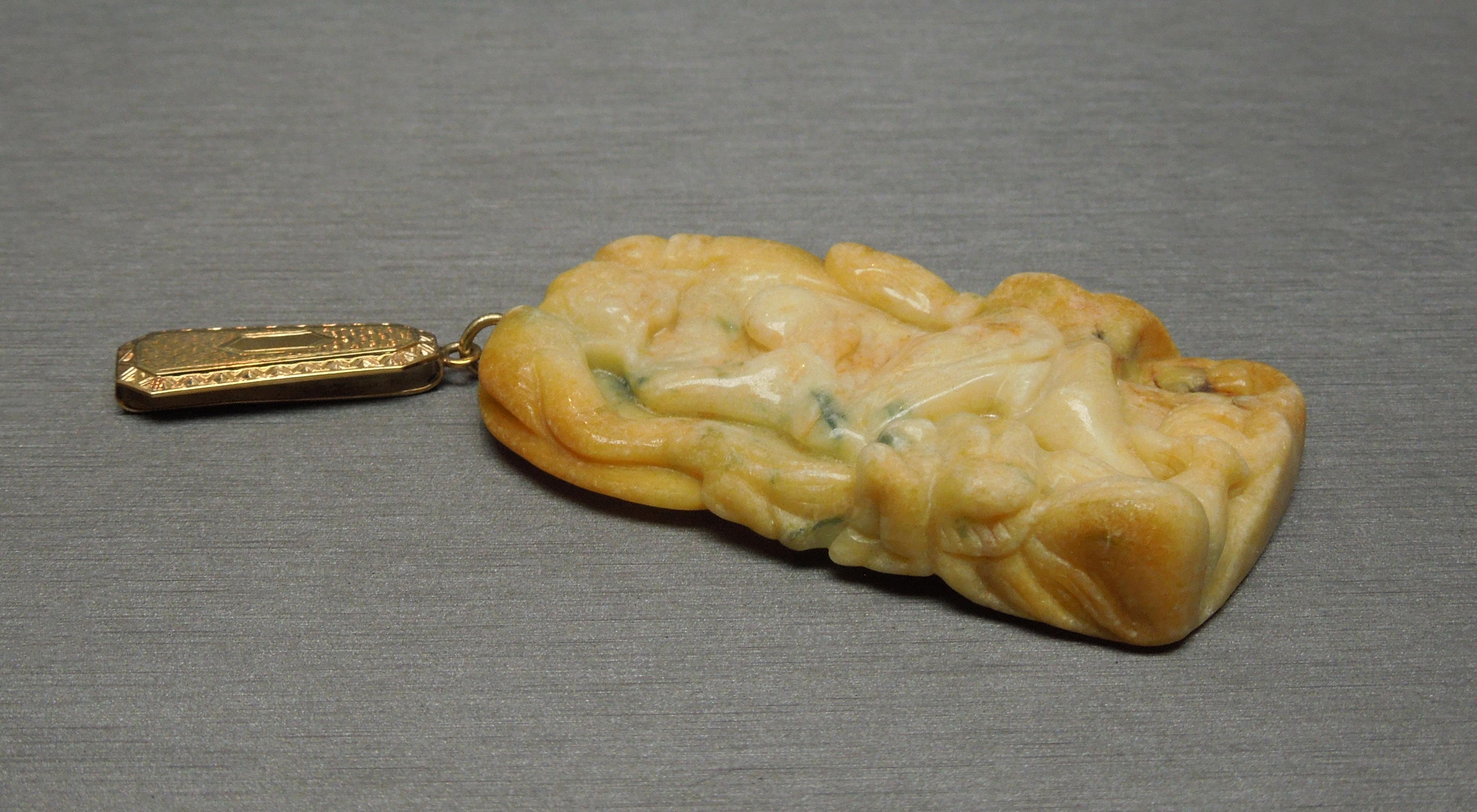 Featuring 1 Natural Banana Yellow Jade Carving (slightly variegated / variation in color throughout) measuring approximately 2.5