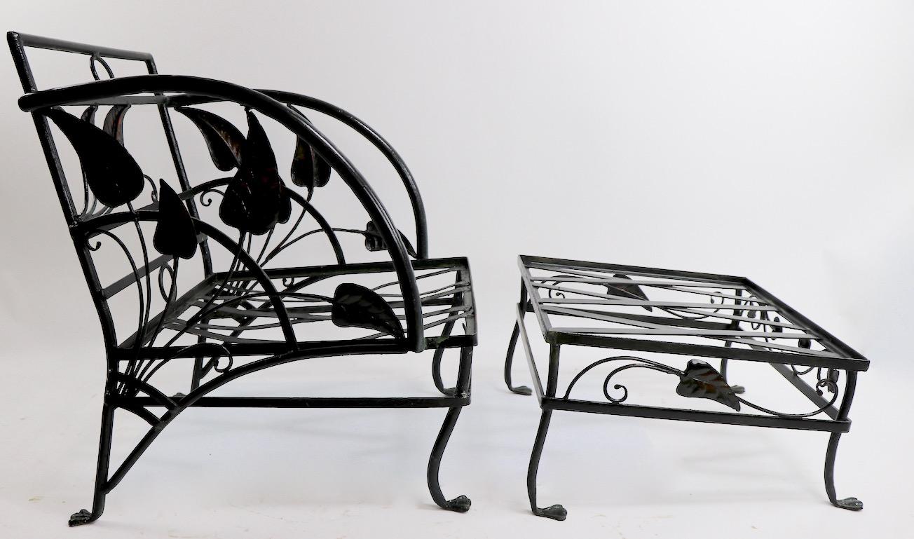 Banana Leaf Lounge Chair and Ottoman by Salterini For Sale at 1stDibs banana leaf ottoman