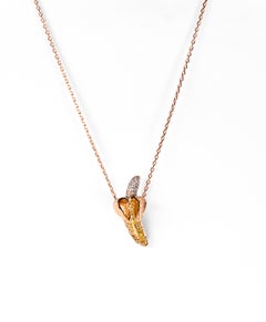 Banana Peel Pendant in 18K Yellow Gold by Andre Marcha