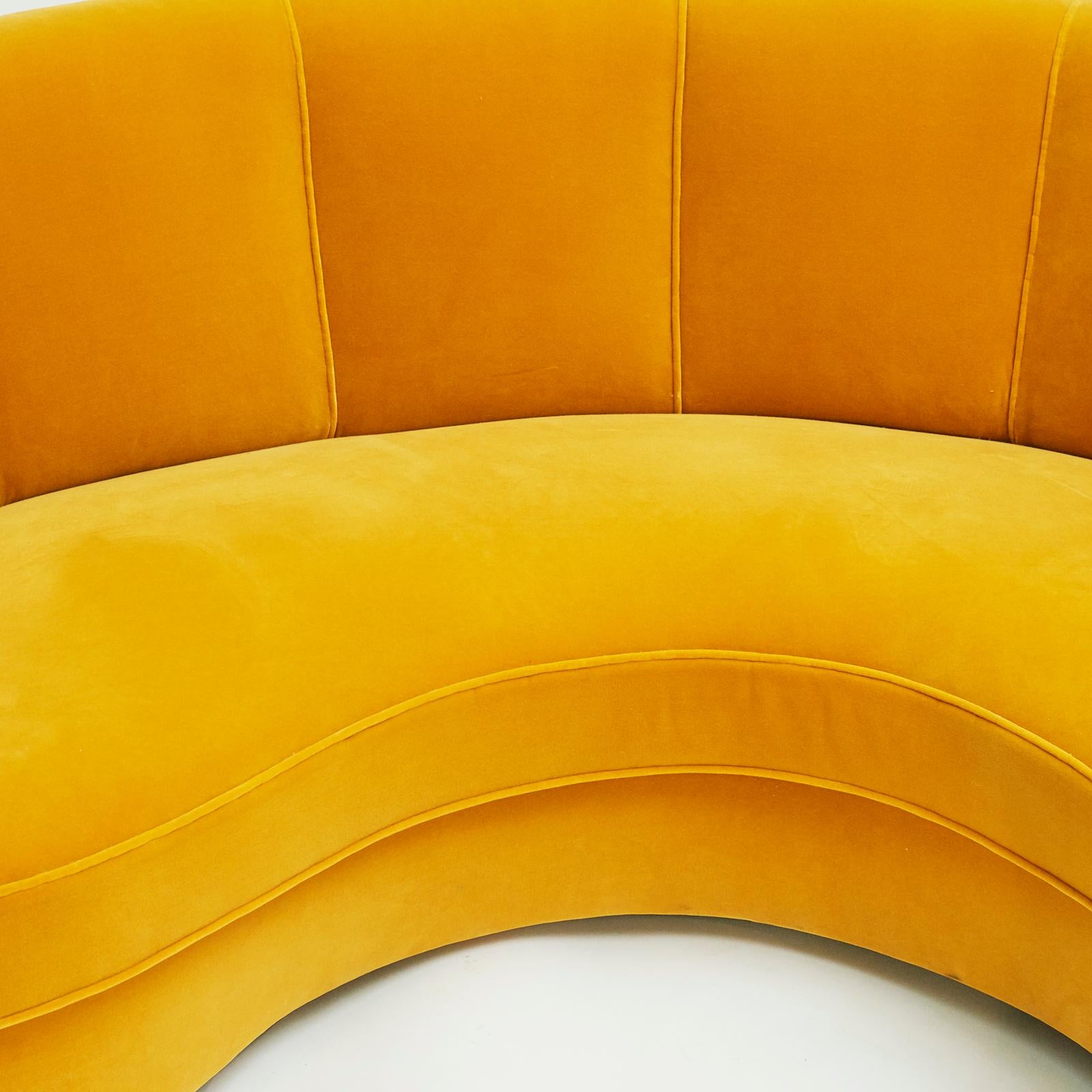 Scandinavian Modern Banana Sofa, Danish Design, circa 1950