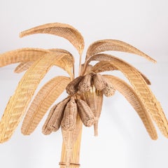 Banana Tree Floor Lamp in Natural Rattan