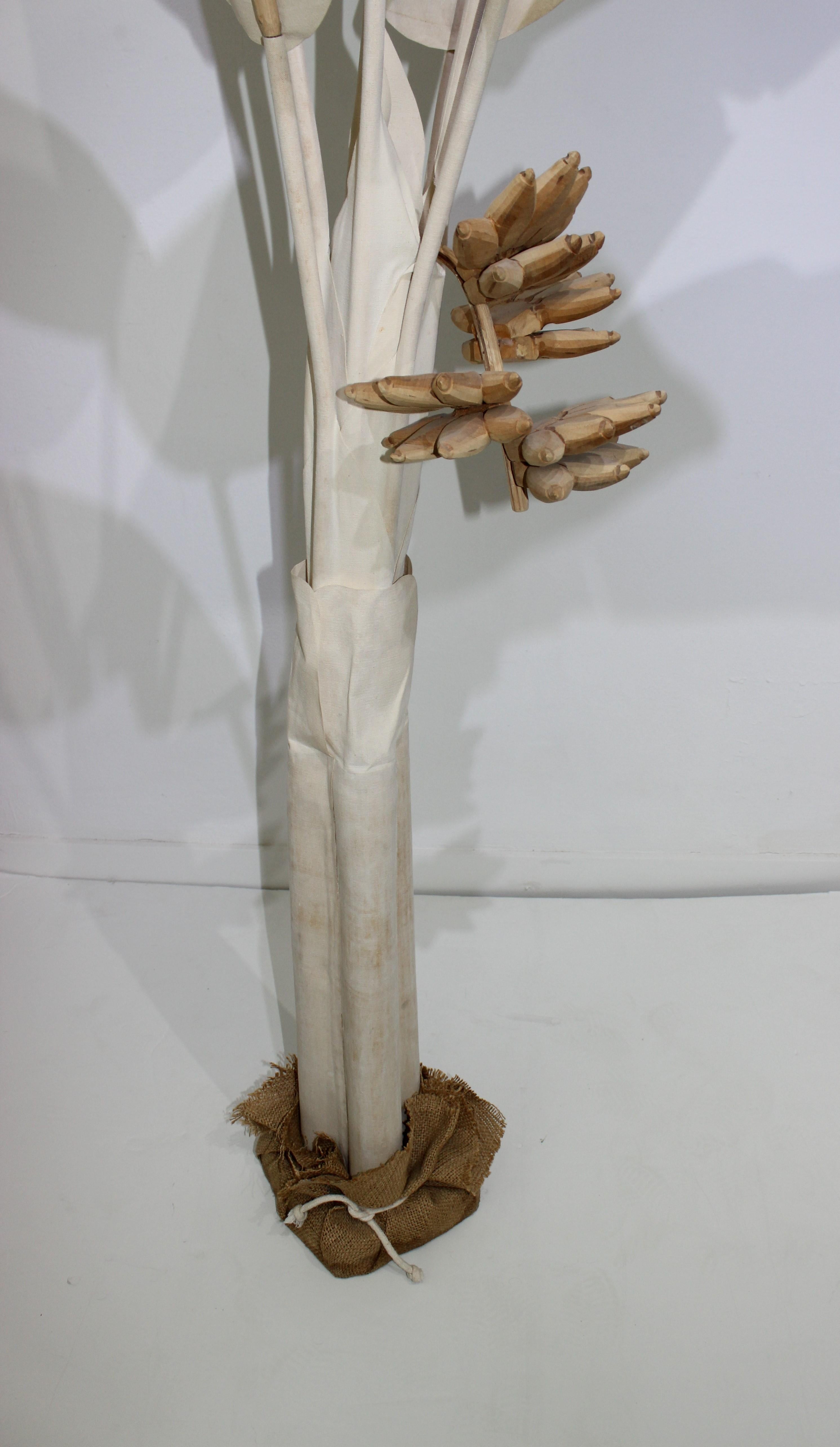 Hollywood Regency Banana Tree in Canvas and Wood