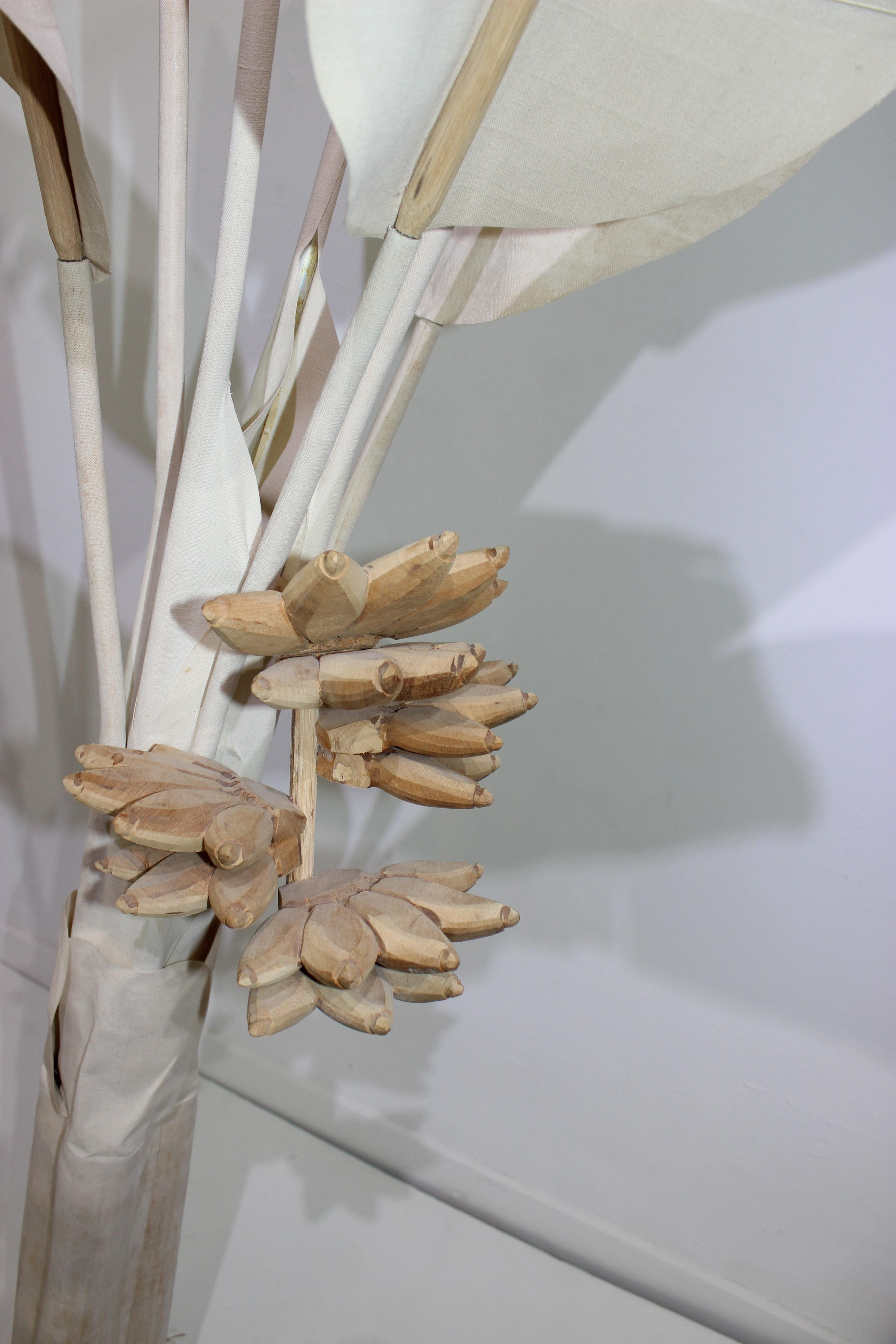 Hand-Crafted Banana Tree in Canvas and Wood