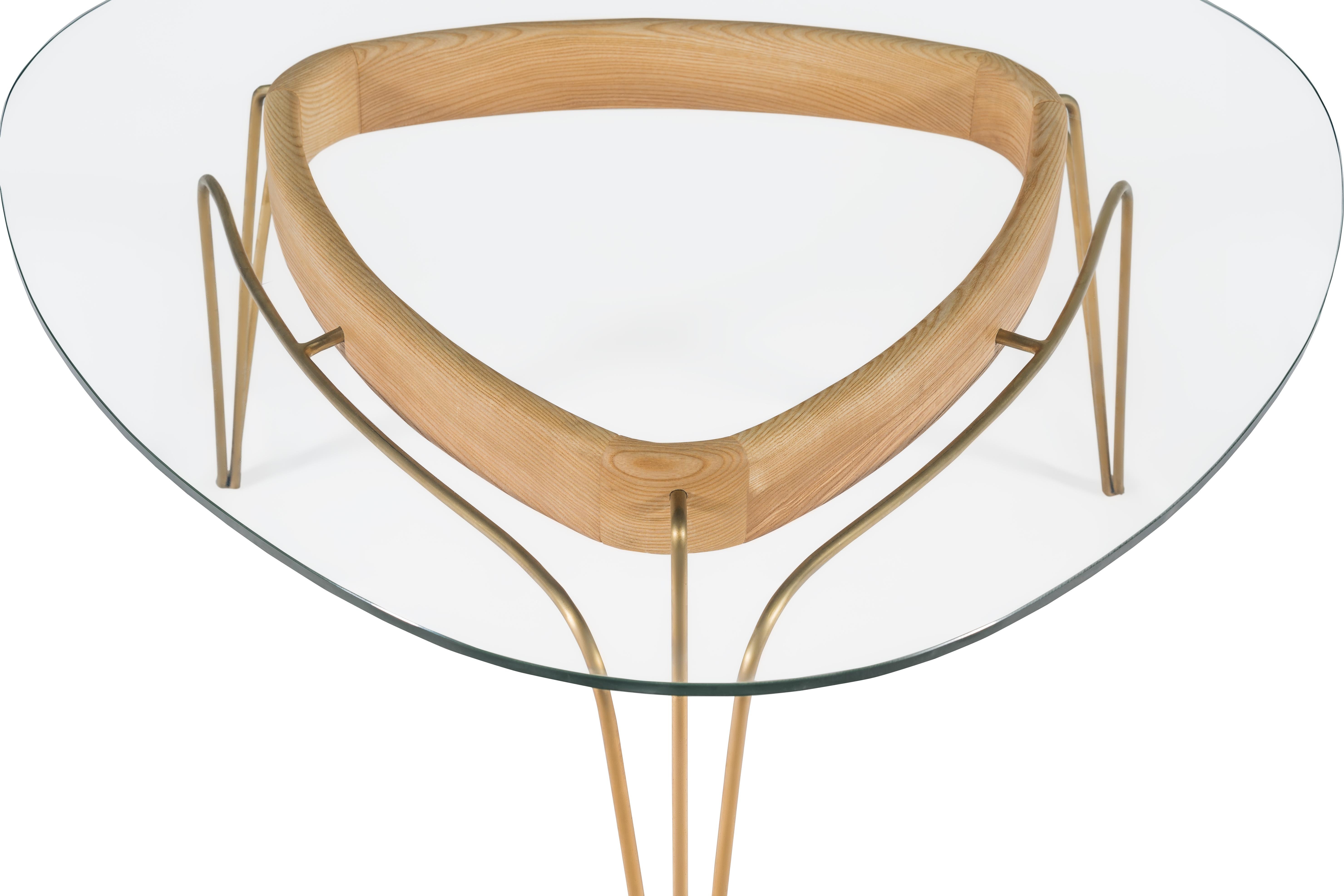 European Banano Occasional Table M, Natural Walnut Frame, Designed by Nigel Coates For Sale