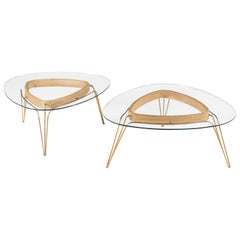 Banano Occasional Table M, Natural Walnut Frame, Designed by Nigel Coates