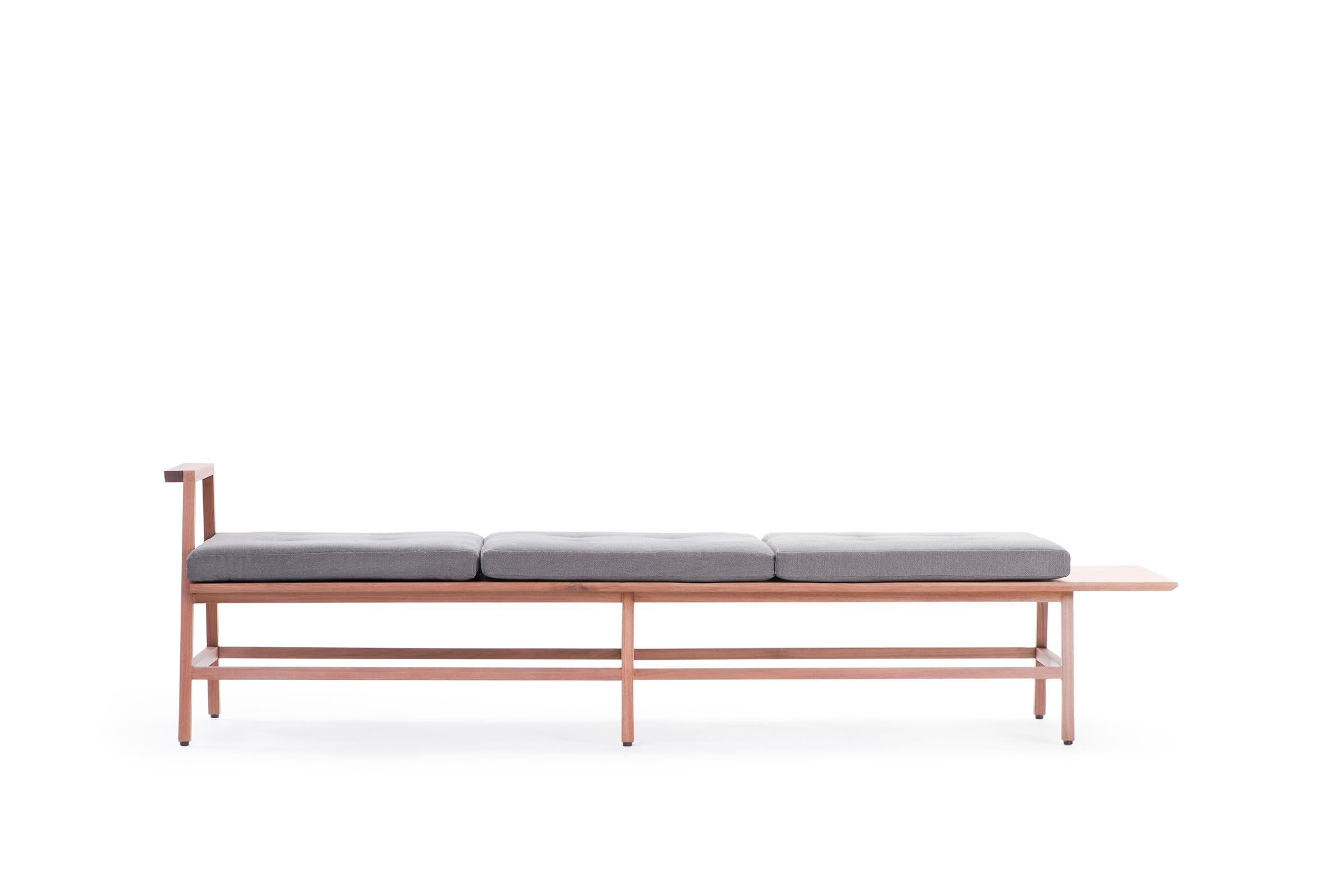 Hand-Crafted Banca Dedo, Mexican Contemporary 3-Seat Bench by Emiliano Molina for Cuchara For Sale
