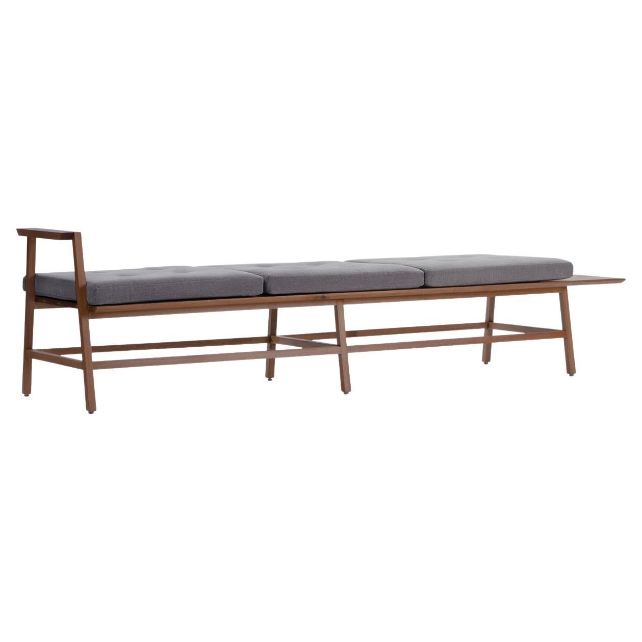 Fabric Banca Dedo, Mexican Contemporary 3-Seat Bench by Emiliano Molina for Cuchara For Sale