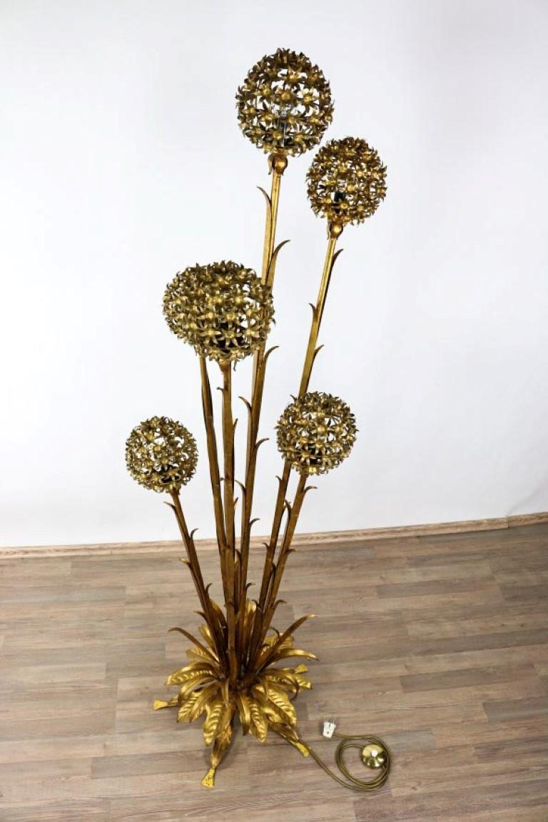 Banci Firence Floor Lamp Florentine Goldleaf, Italy, 1950s-1960s For Sale 4