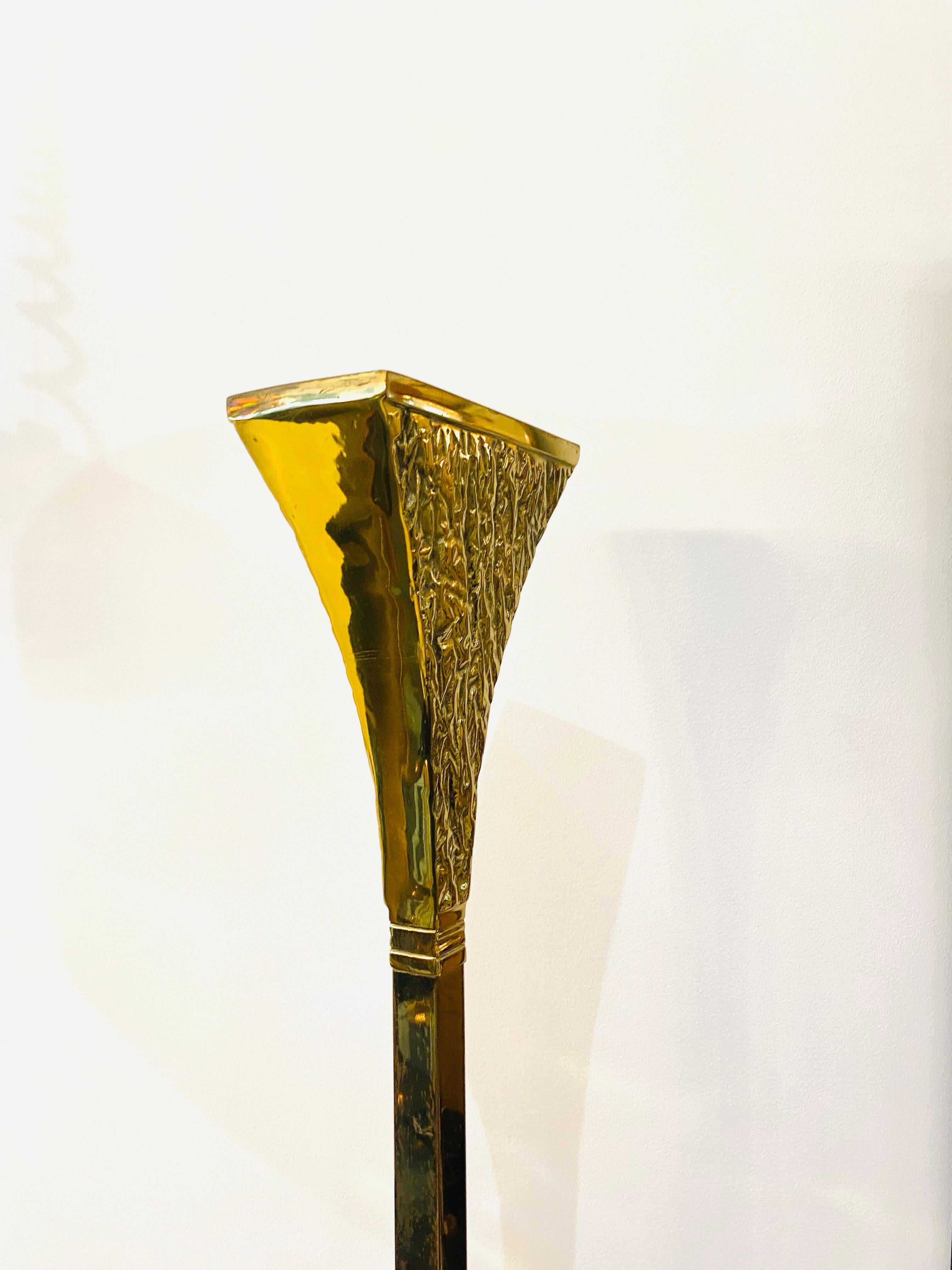 Italian Banci Firenze Brass Uplighting Floor Lamp For Sale