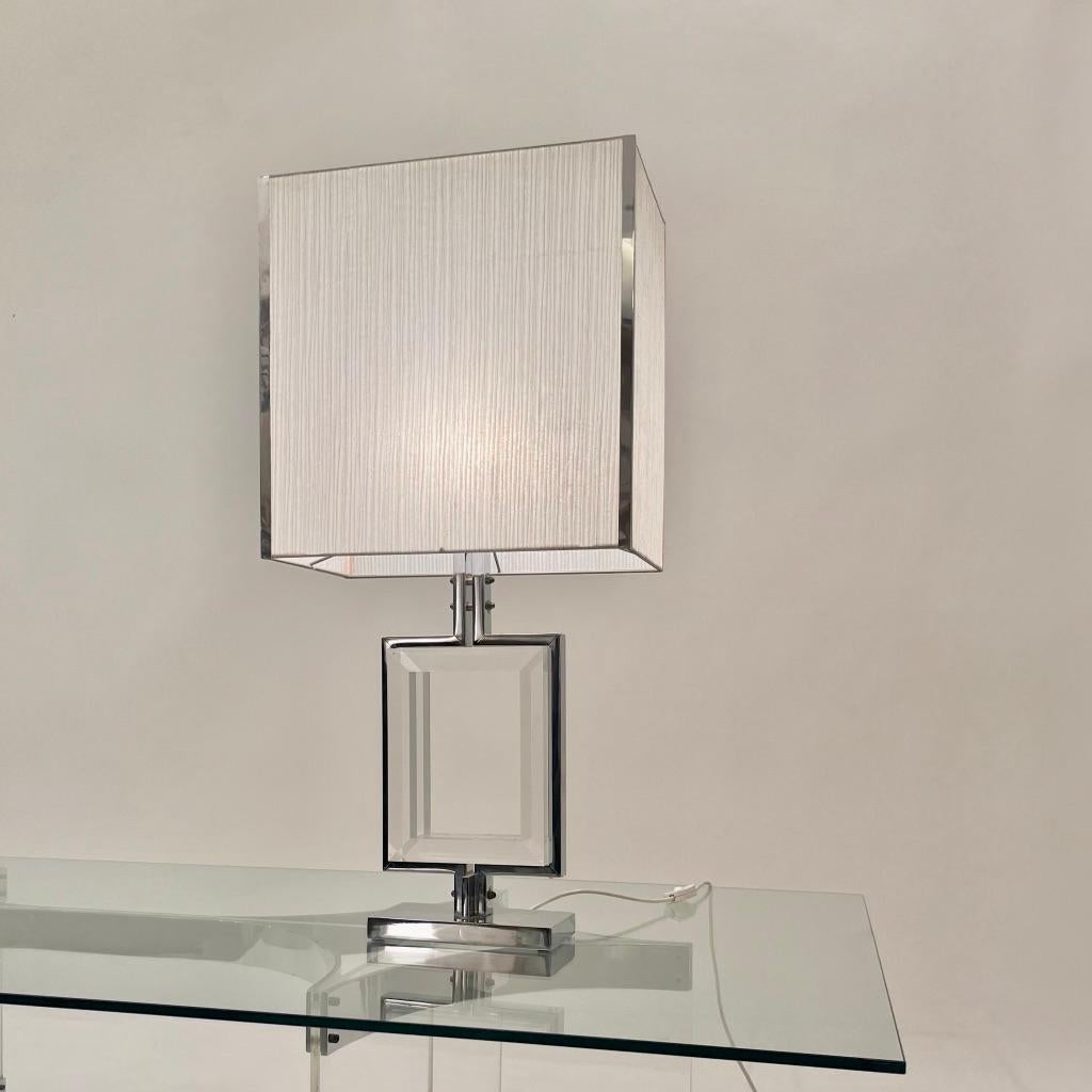 Lampe de table en chrome et acrylique de Banci, Italie, vers les années 1970 en vente 1
