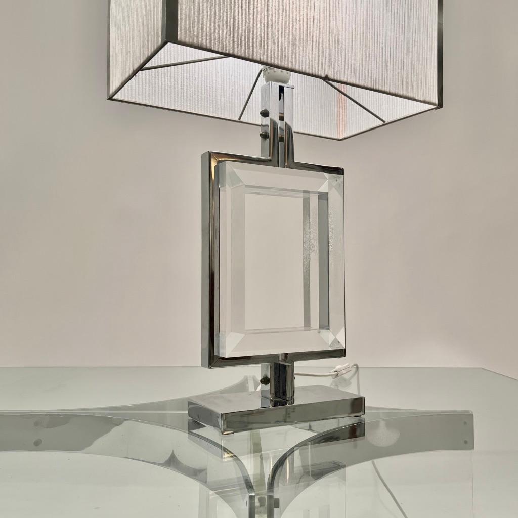 Lampe de table en chrome et acrylique de Banci, Italie, vers les années 1970 en vente 2